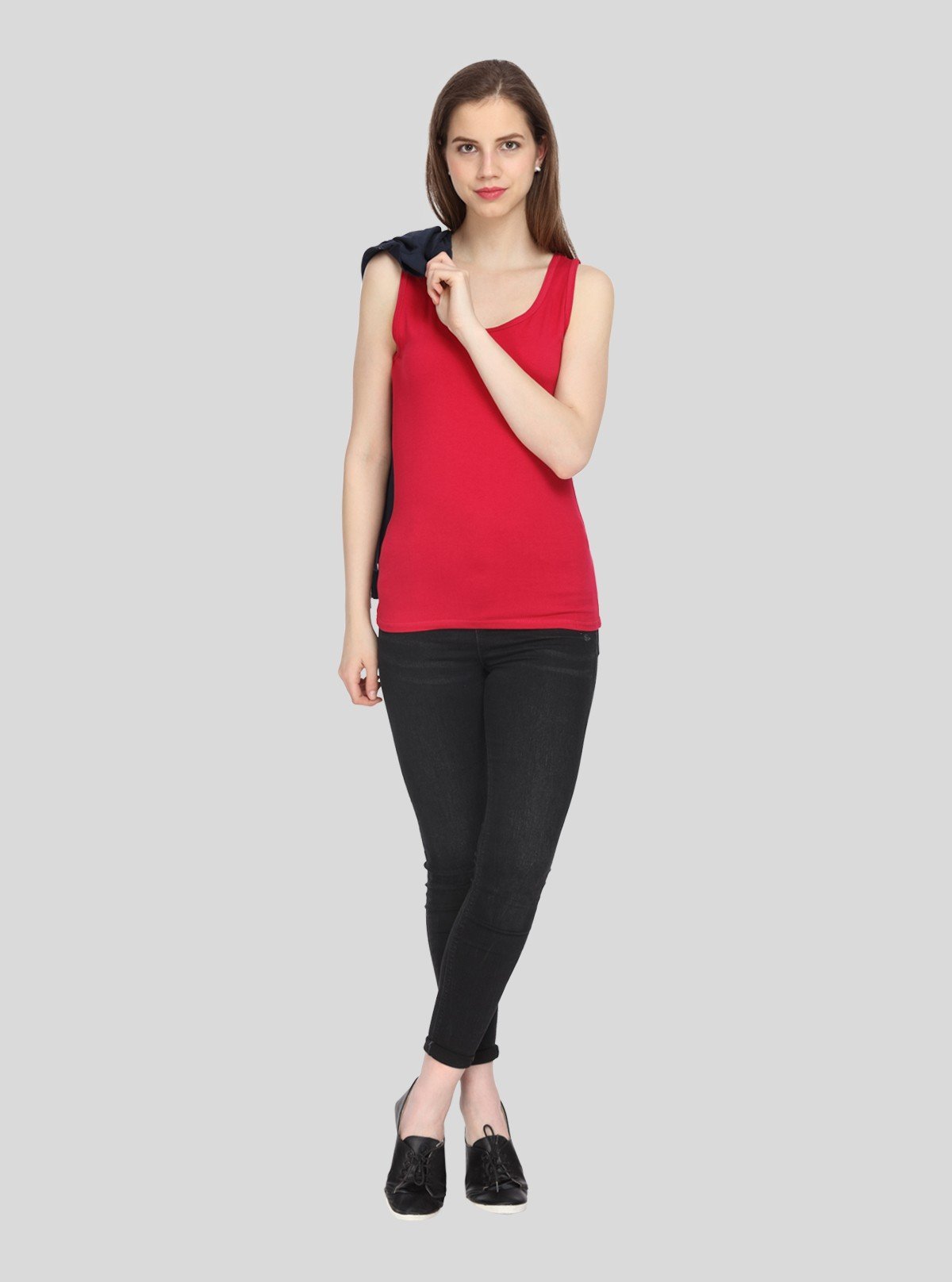 Women’s Cherry Red Sleeveless Stretch Top – Boer and Fitch - Boer and Fitch