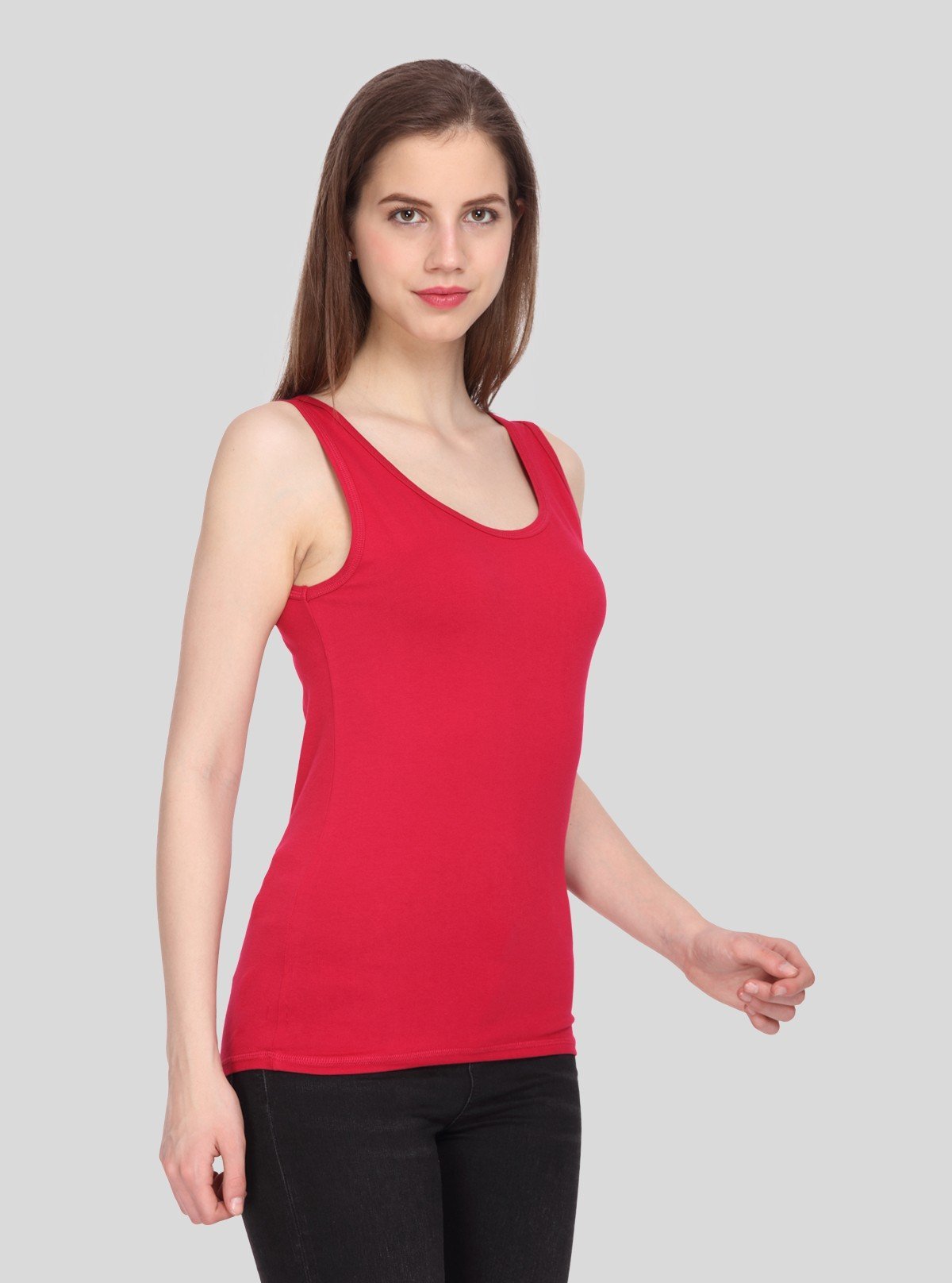 Women’s Cherry Red Sleeveless Stretch Top – Boer and Fitch - Boer and Fitch
