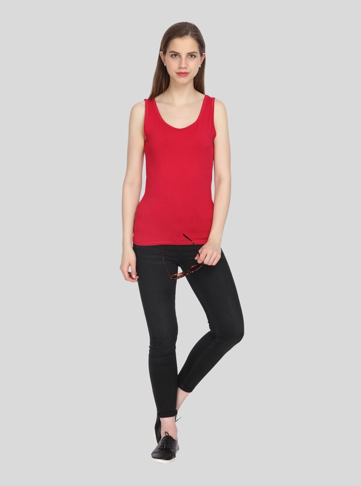 Women’s Cherry Red Sleeveless Stretch Top – Boer and Fitch - Boer and Fitch