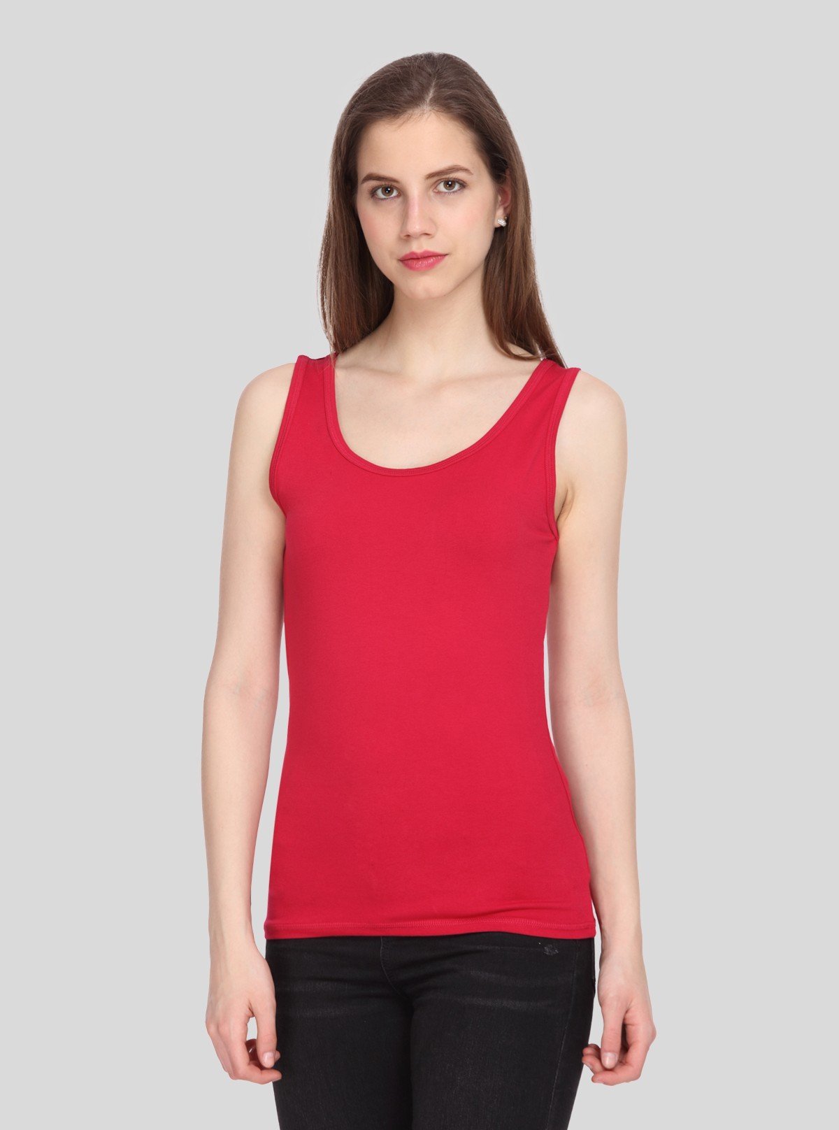 Women’s Cherry Red Sleeveless Stretch Top – Boer and Fitch - Boer and Fitch