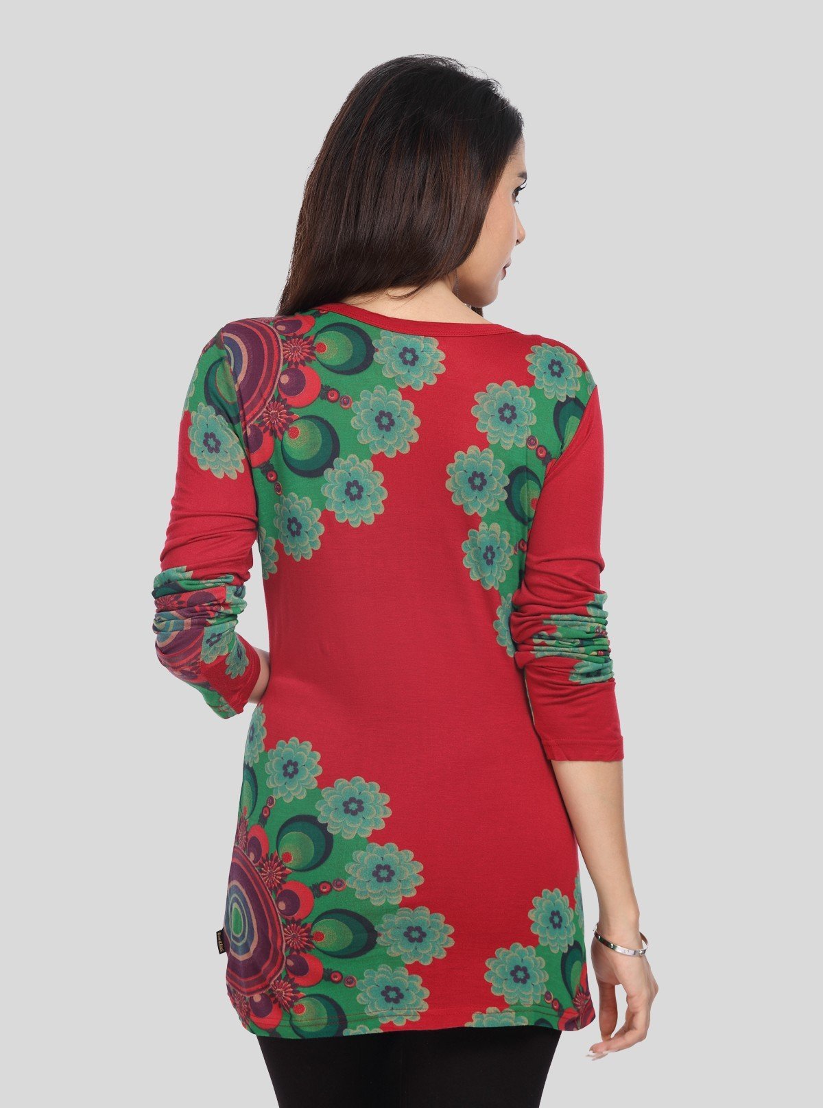 Women's Classic Floral Print Top – Elegant Everyday Cotton Style - Boer and Fitch