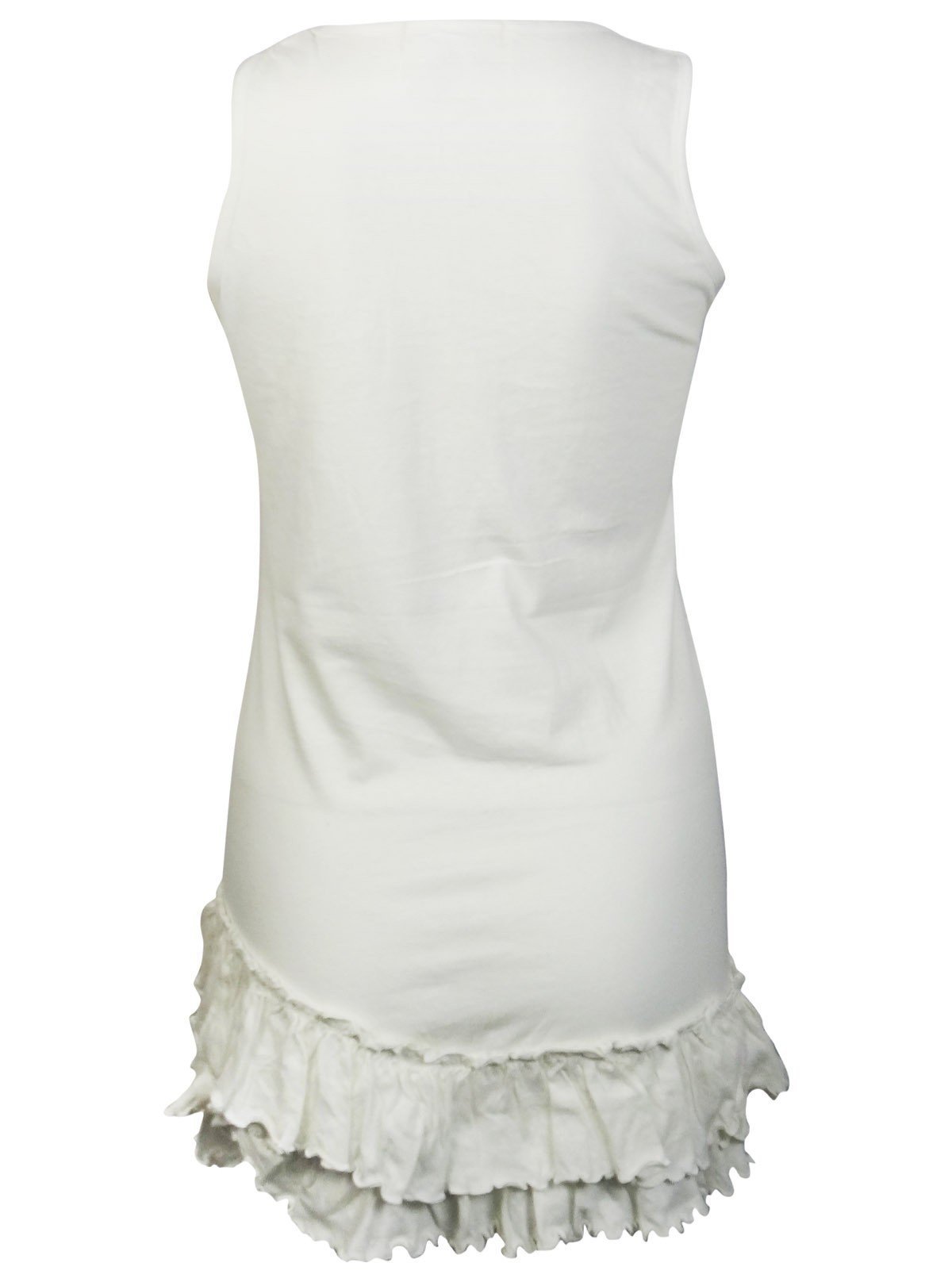 Women’s Classic White Print Sleeveless Top – Stylish & Comfortable | Boer & Fitch - Boer and Fitch
