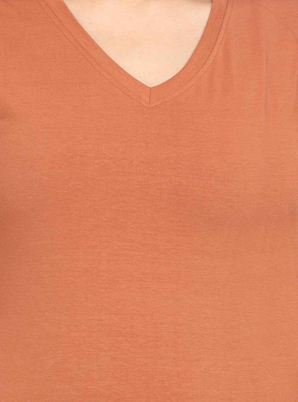 Women’s Coco Brown V Neck Short Sleeve Cotton Jersey T-Shirt by Boer and Fitch - Boer and Fitch