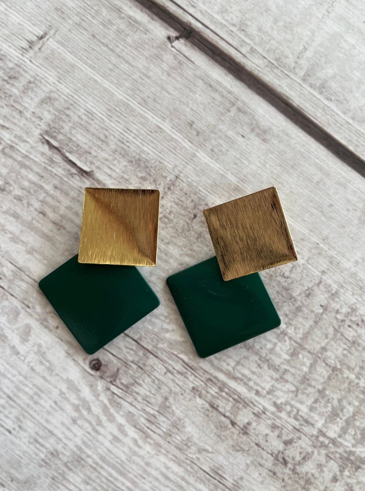 Women’s Colorblock Geometric Drop Earrings – Bold Contemporary Style - Boer and Fitch
