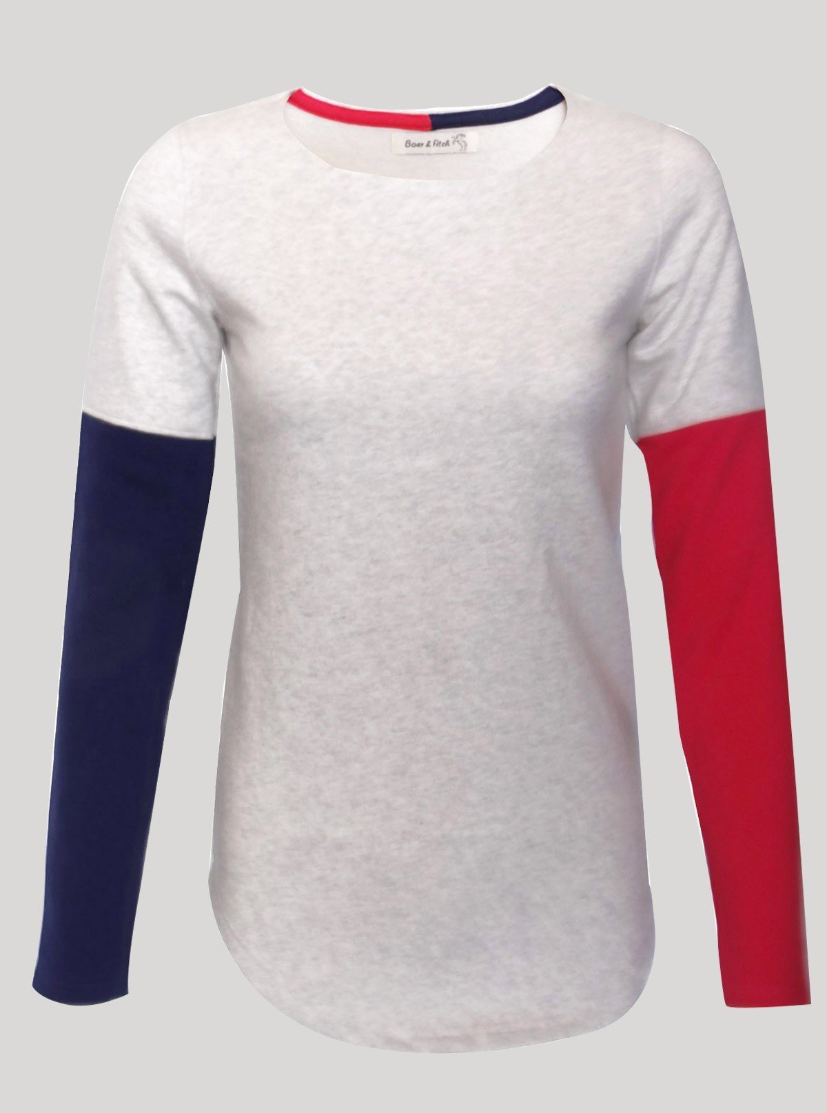 Women’s Contrast Fleece Ecru Melange Top – Cozy & Stylish | Boer & Fitch - Boer and Fitch