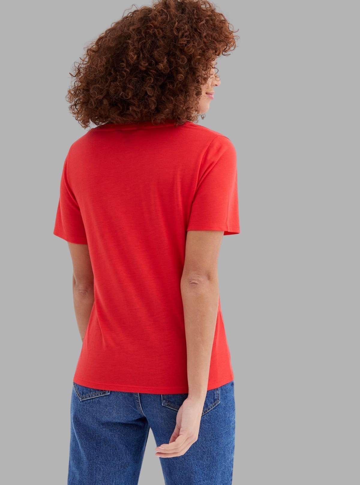 Women’s Coral Chest Printed V - Neck Short Sleeve Cotton Jersey T-Shirt by Boer and Fitch - Boer and Fitch