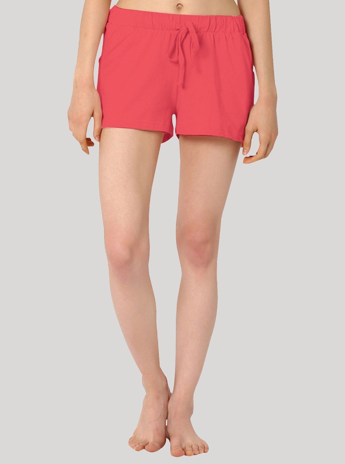 Women’s Coral Cotton Jersey Shorts – Soft, Vibrant & All - Day Comfort Fit - Boer and Fitch