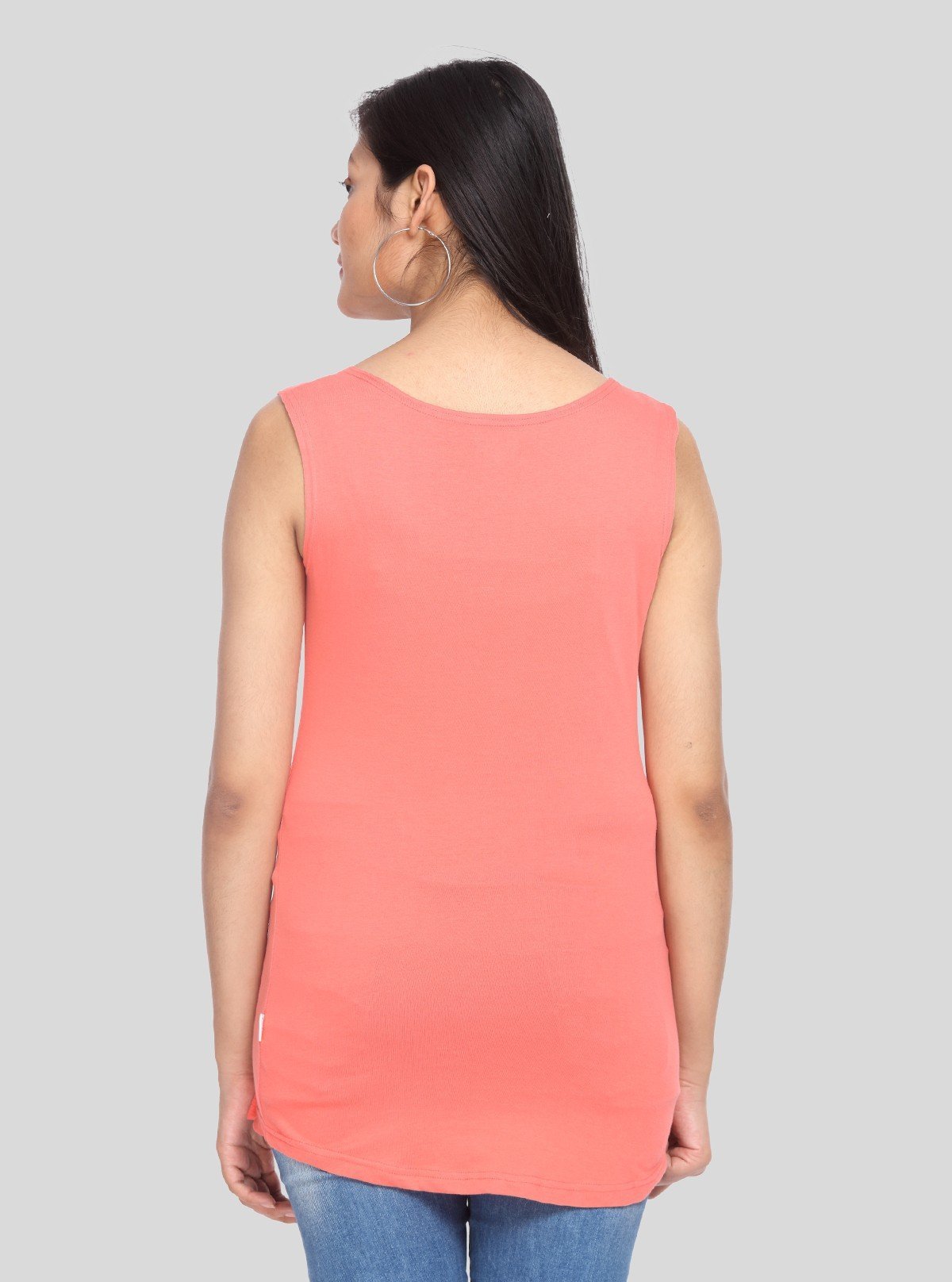 Women’s Coral Sleeveless Cotton Jersey Top – Boer and Fitch - Boer and Fitch