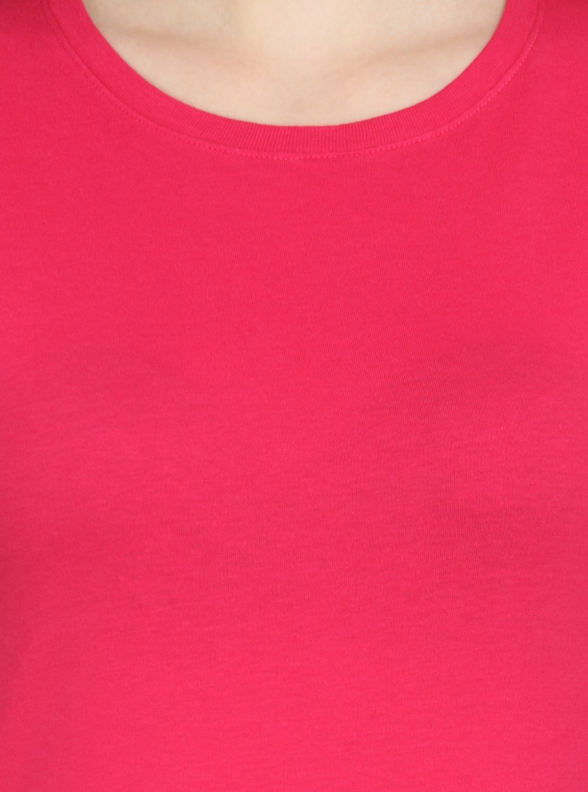 Women's Coral Solid Crew Neck Cotton Slub Jersey Short Sleeve T-Shirt by Boer and Fitch - Boer and Fitch