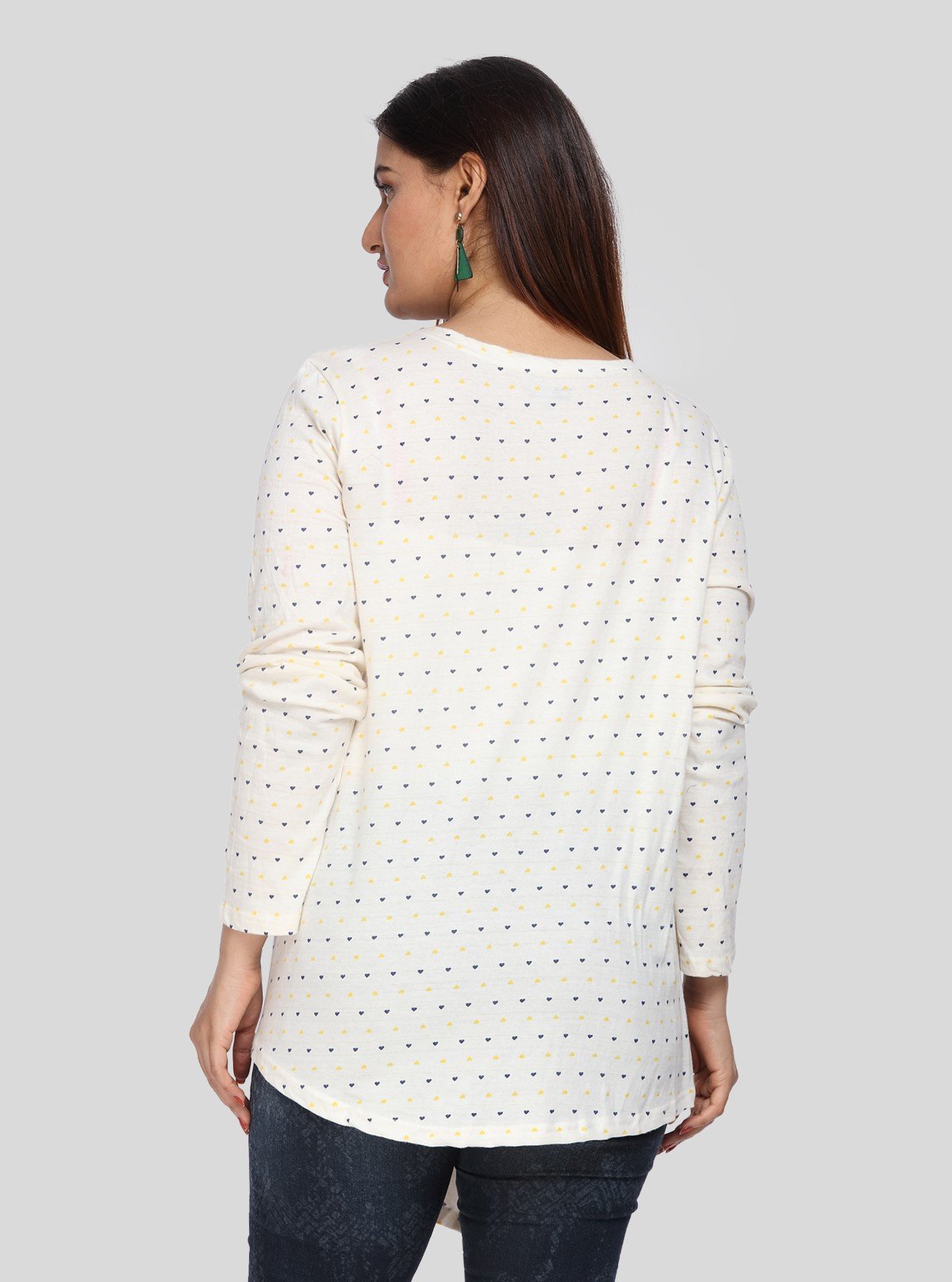 Women's Cream White Dotted Cotton Shrug – Lightweight Layer by Boer & Fitch - Boer and Fitch