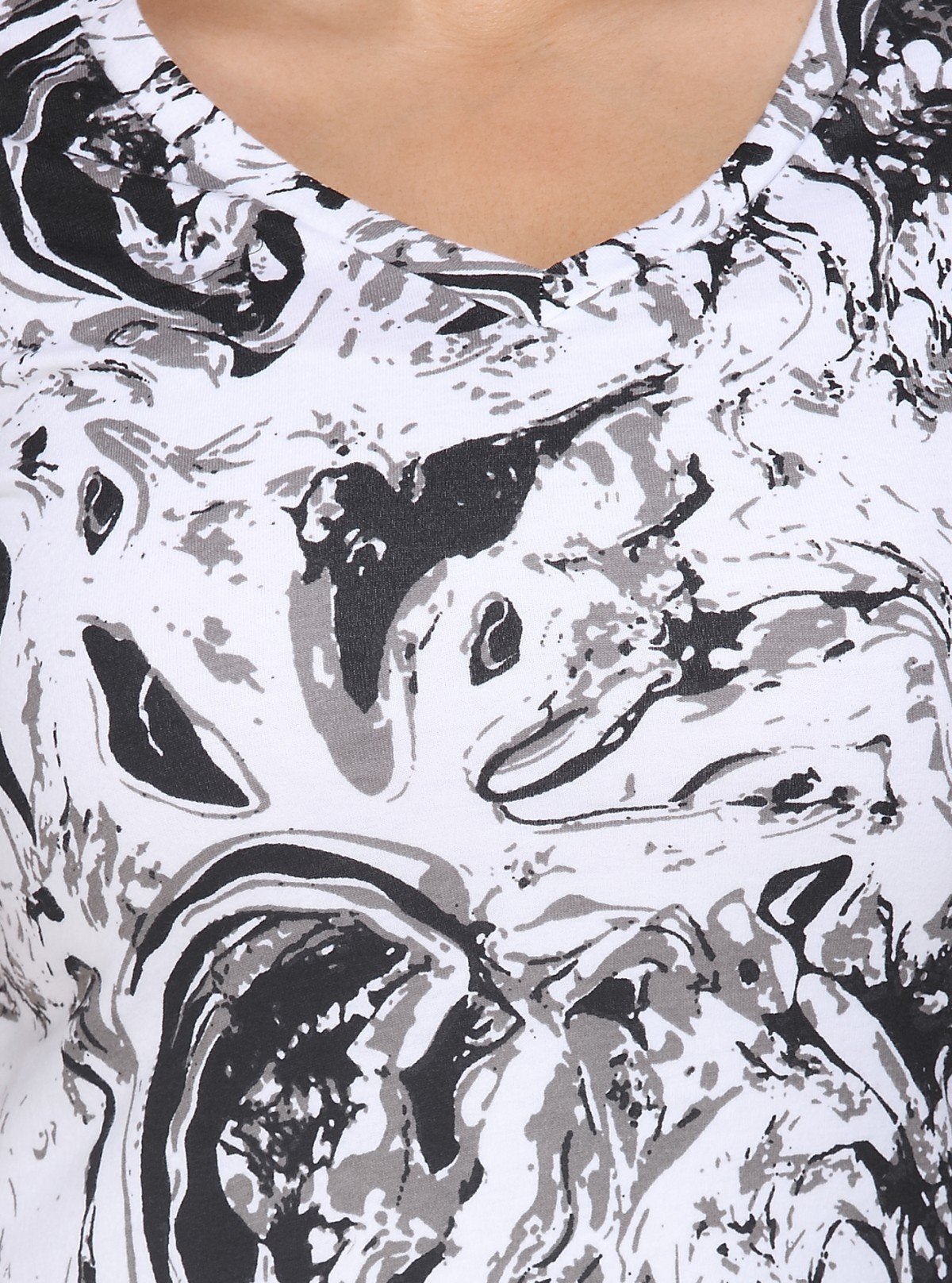 Women’s Distress Printed Cotton Jersey Top – Trendy Casual Wear by Boer and Fitch - Boer and Fitch