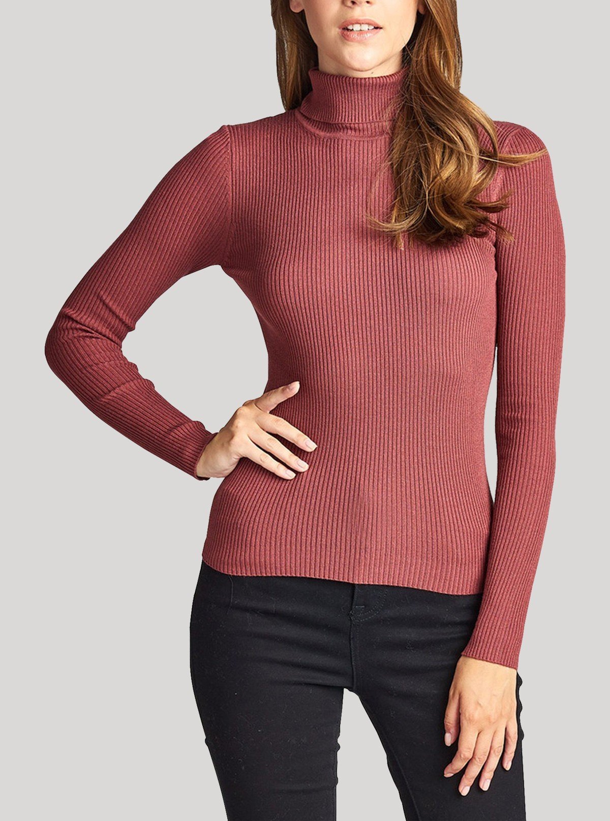 Women’s Dusted Red Turtle Neck Top – Stylish & Comfortable | Boer & Fitch - Boer and Fitch