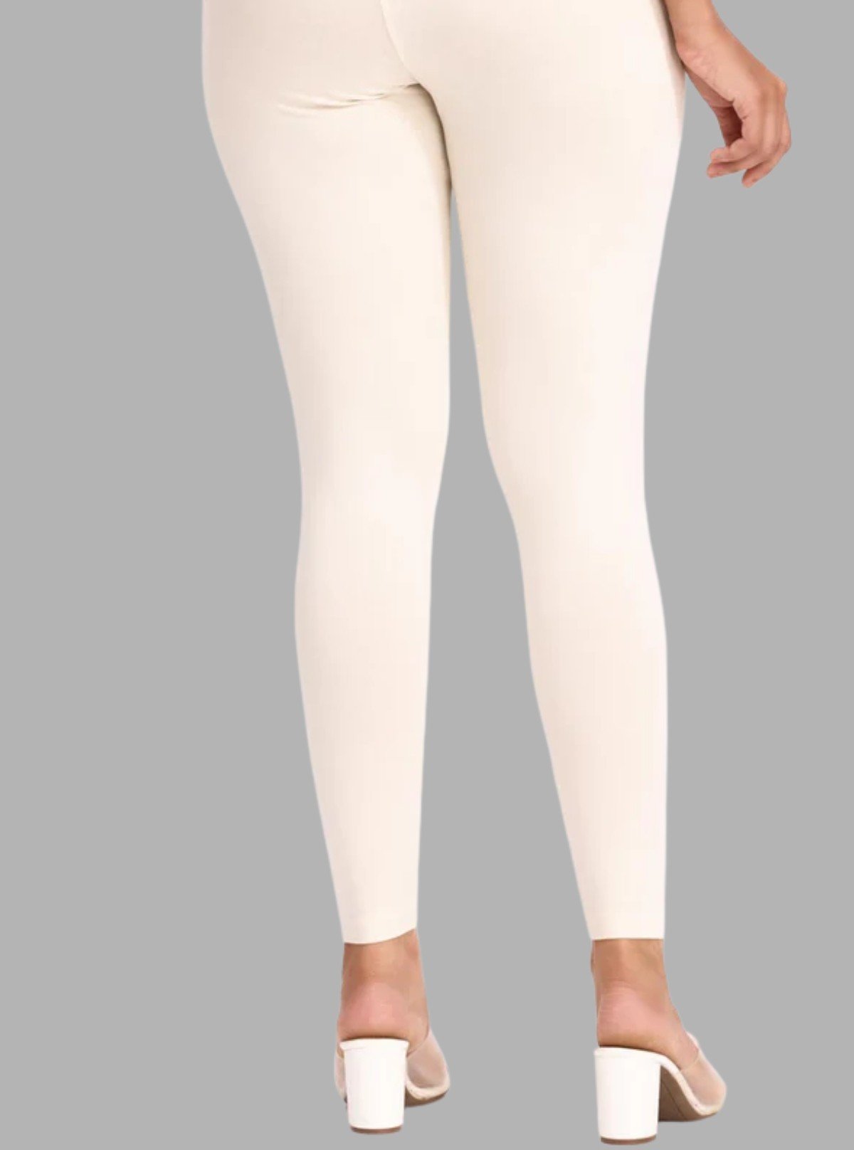 Women's Ecru Ankle Legging – Ultra - Soft Cotton Stretch by Boer & Fitch - Boer and Fitch