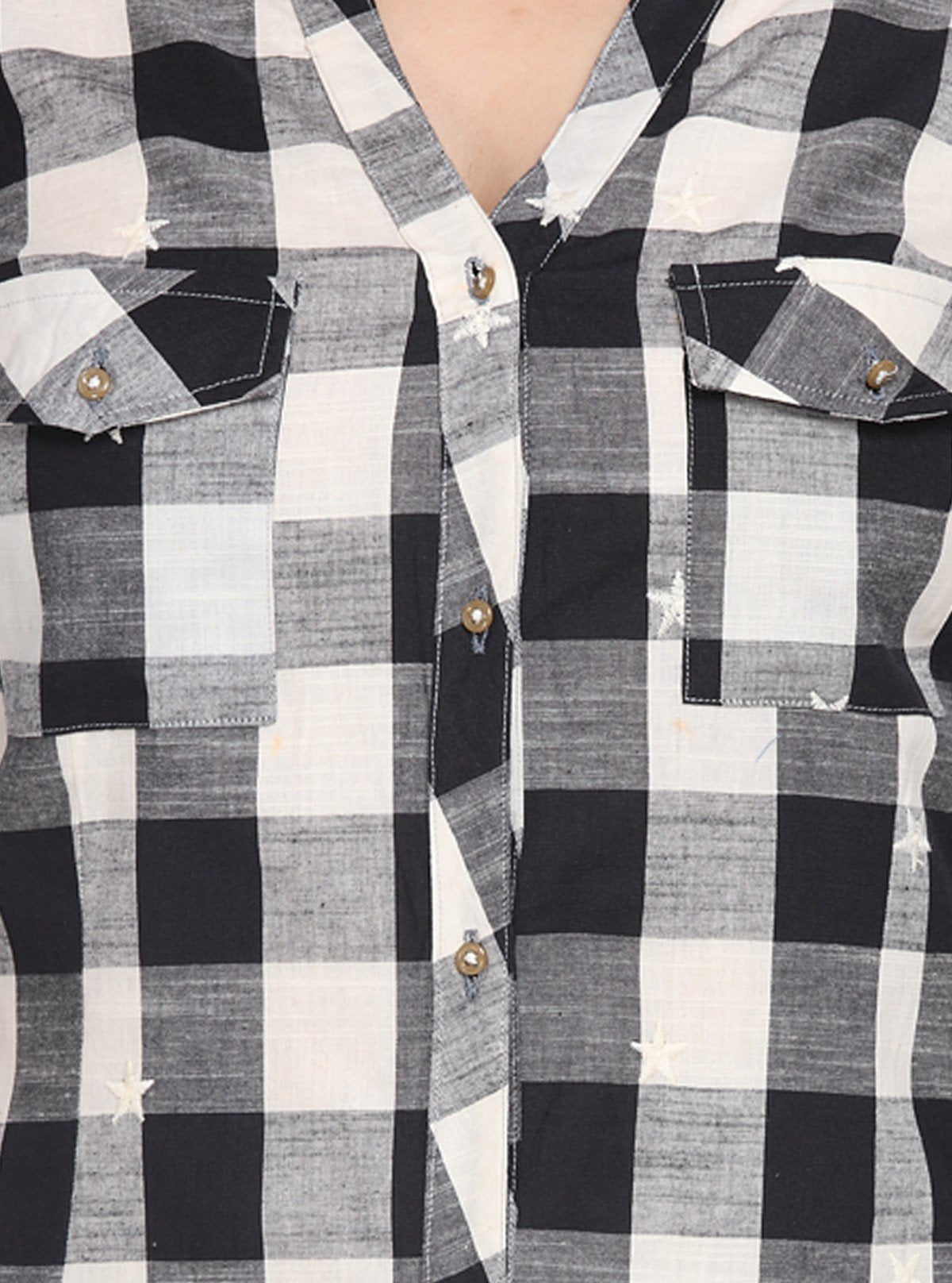 Women's Ecru Checkered Long Sleeve Shirt – Boer and Fitch - Boer and Fitch
