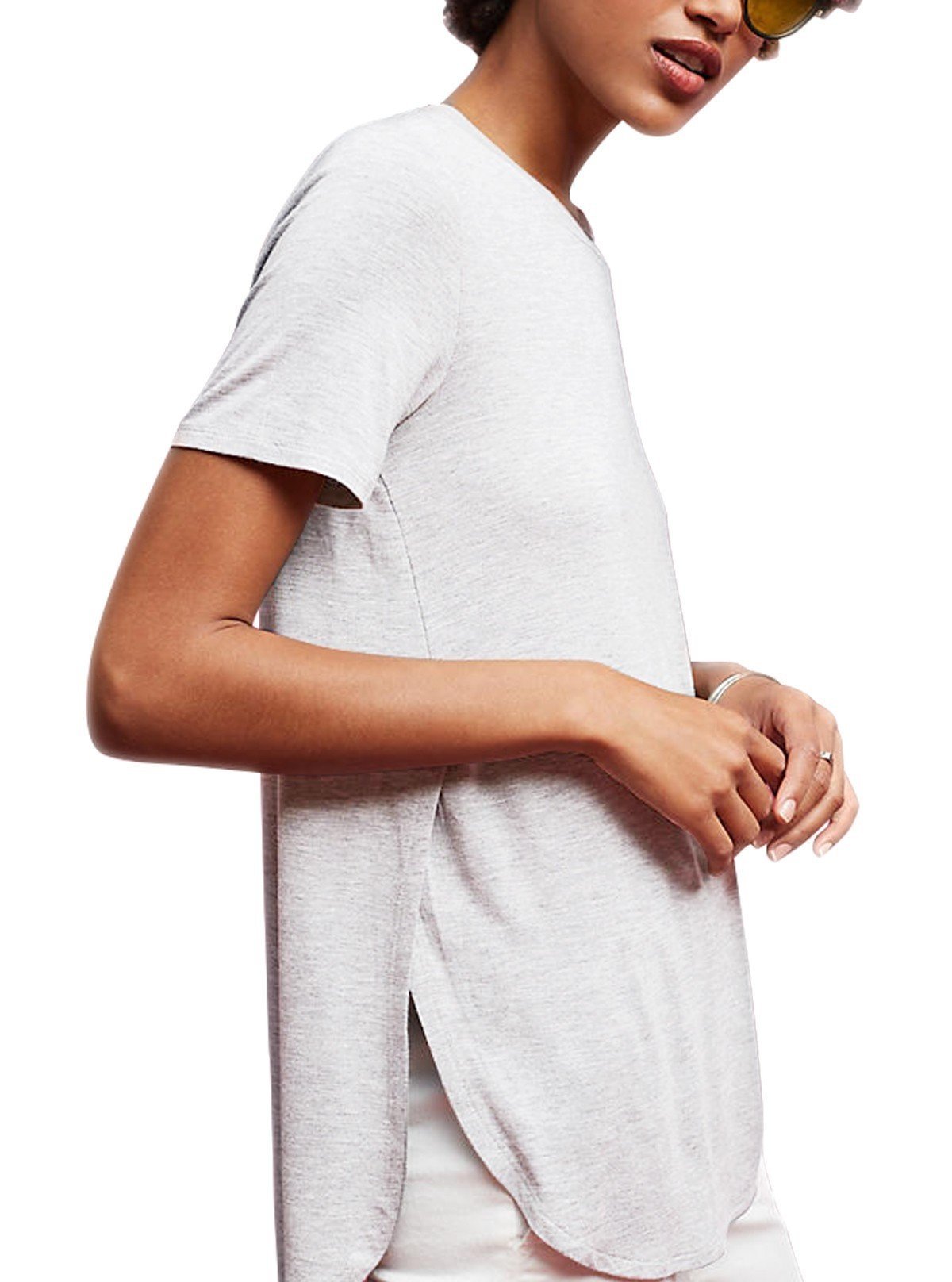 Women’s Ecru Melange Cross Pleated Top – Elegant & Comfortable | Boer & Fitch - Boer and Fitch