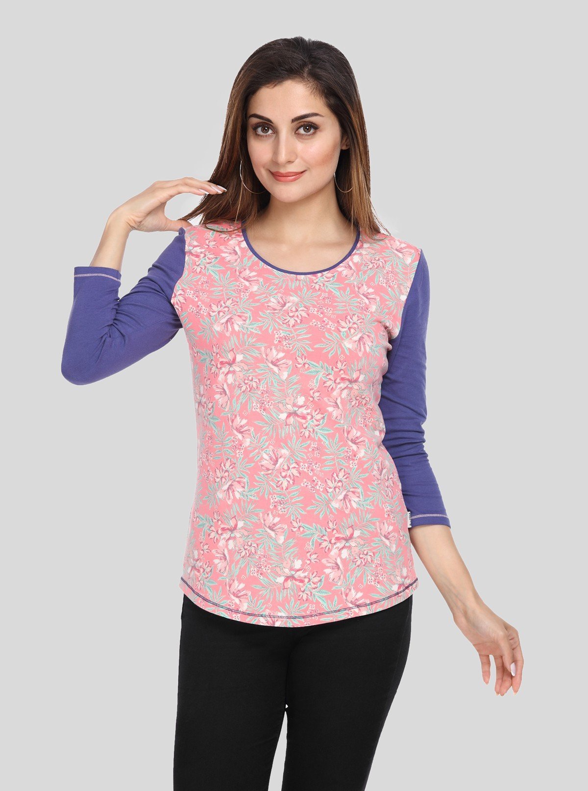 Women's Elegant Artistic Floral Printed Top – Refined & Expressive by Boer & Fitch - Boer and Fitch