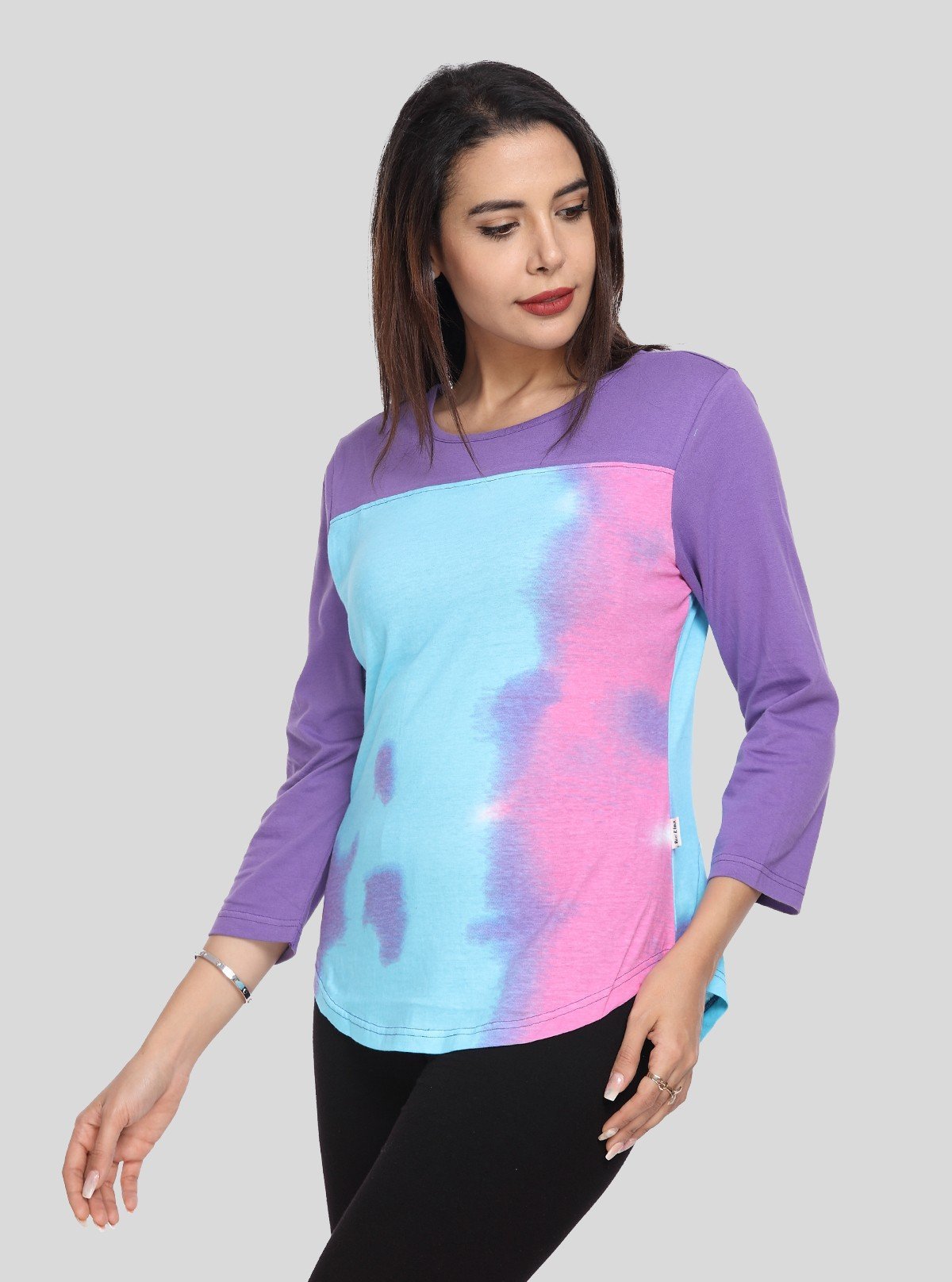 Women's Elegant Tie and Dye Top – Artistic Style in Soft Cotton by Boer & Fitch - Boer and Fitch