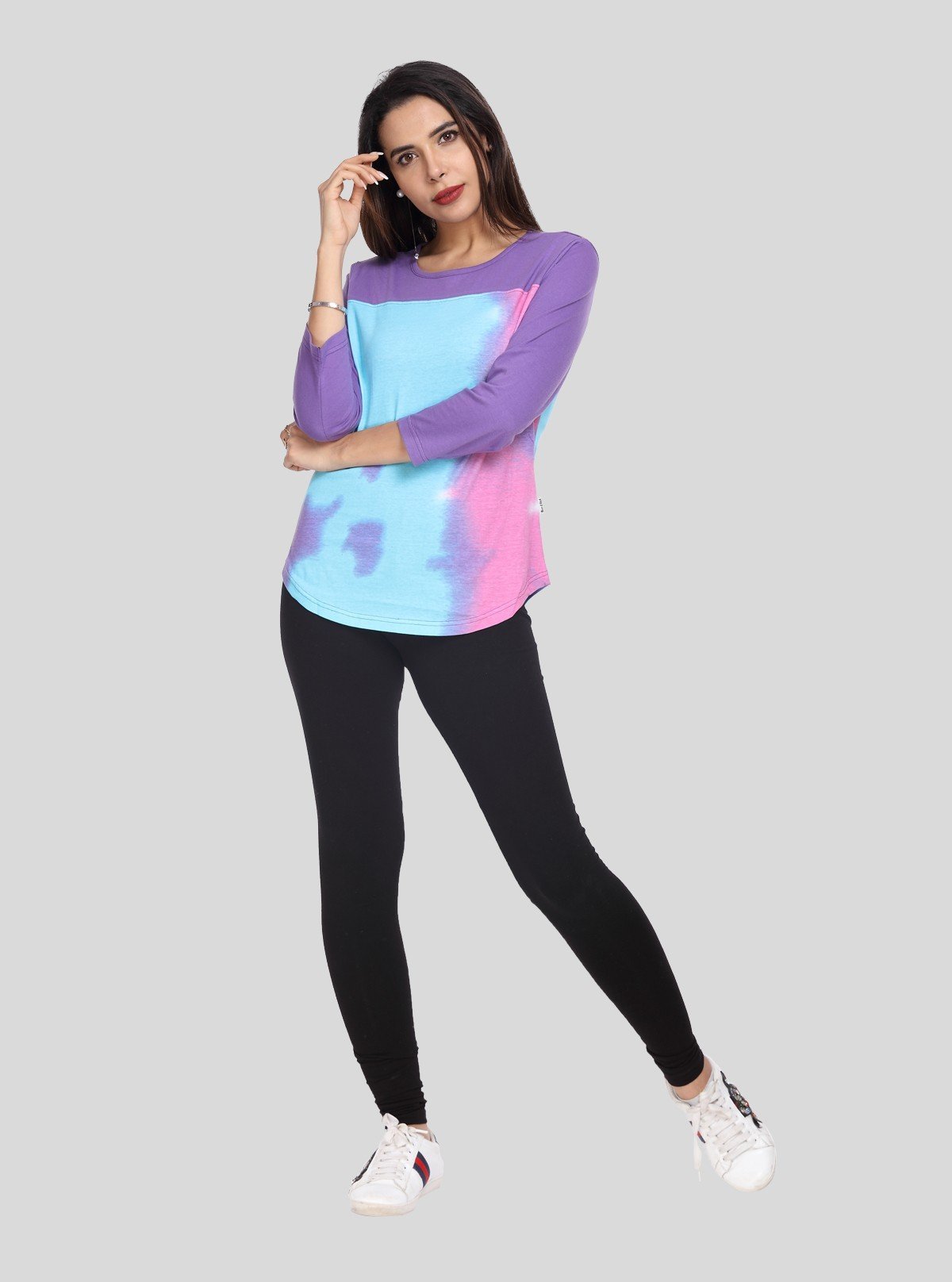 Women's Elegant Tie and Dye Top – Artistic Style in Soft Cotton by Boer & Fitch - Boer and Fitch