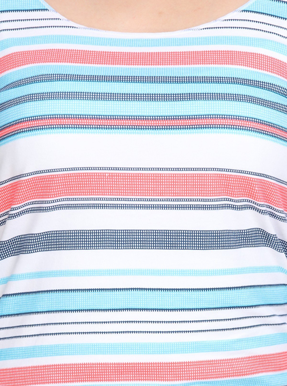 Women's Fancy Striped Top – Modern Elegance with Chic Detailing - Boer and Fitch