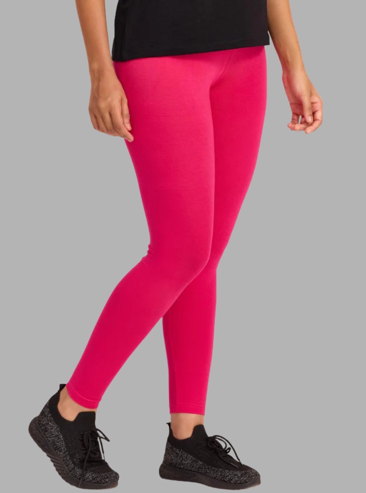 Women's Fuchsia Ankle Legging – Soft Stretch Cotton Fit by Boer & Fitch - Boer and Fitch