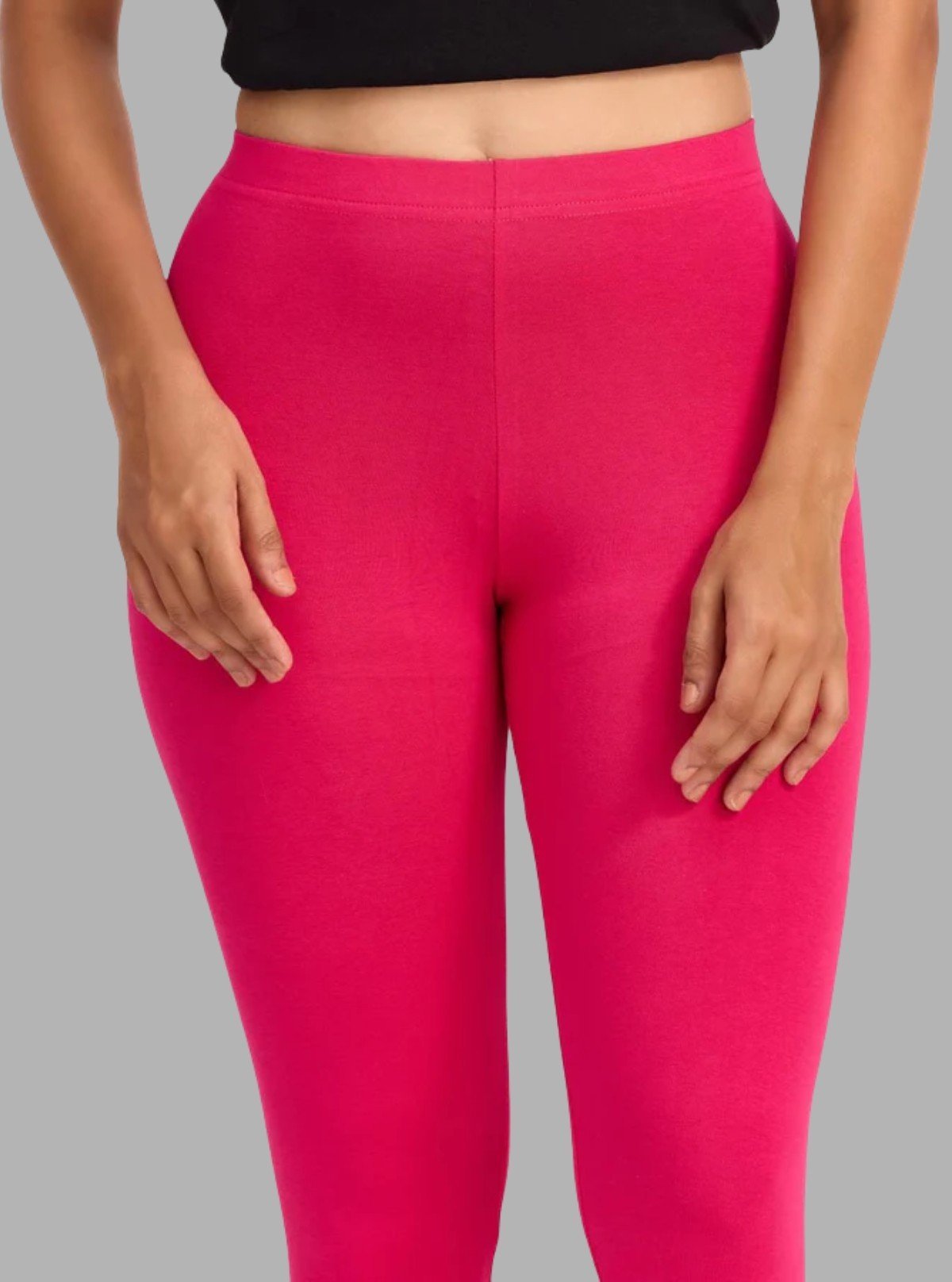 Women's Fuchsia Ankle Legging – Soft Stretch Cotton Fit by Boer & Fitch - Boer and Fitch