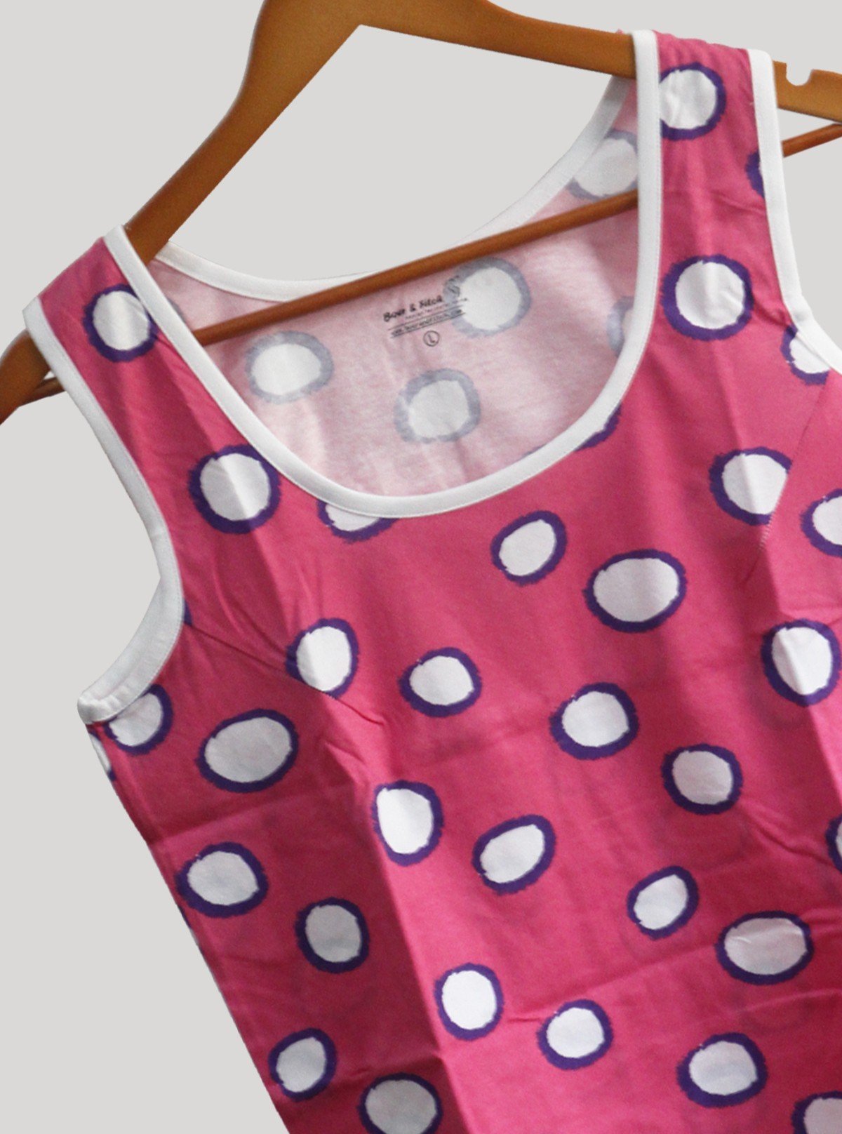 Women’s Fuchsia Dot Printed Sleeveless Top – Trendy & Comfortable | Boer & Fitch - Boer and Fitch