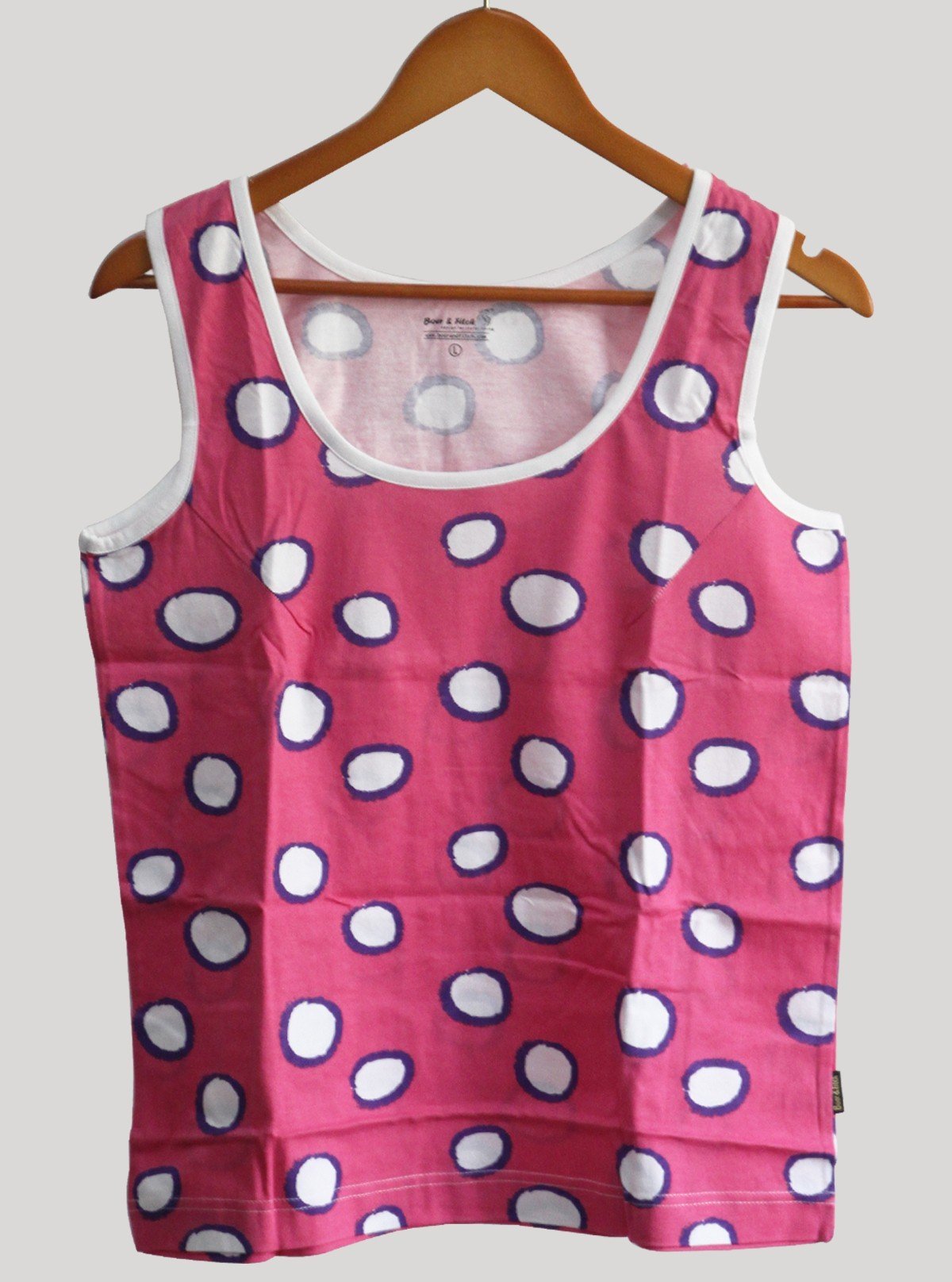 Women’s Fuchsia Dot Printed Sleeveless Top – Trendy & Comfortable | Boer & Fitch - Boer and Fitch