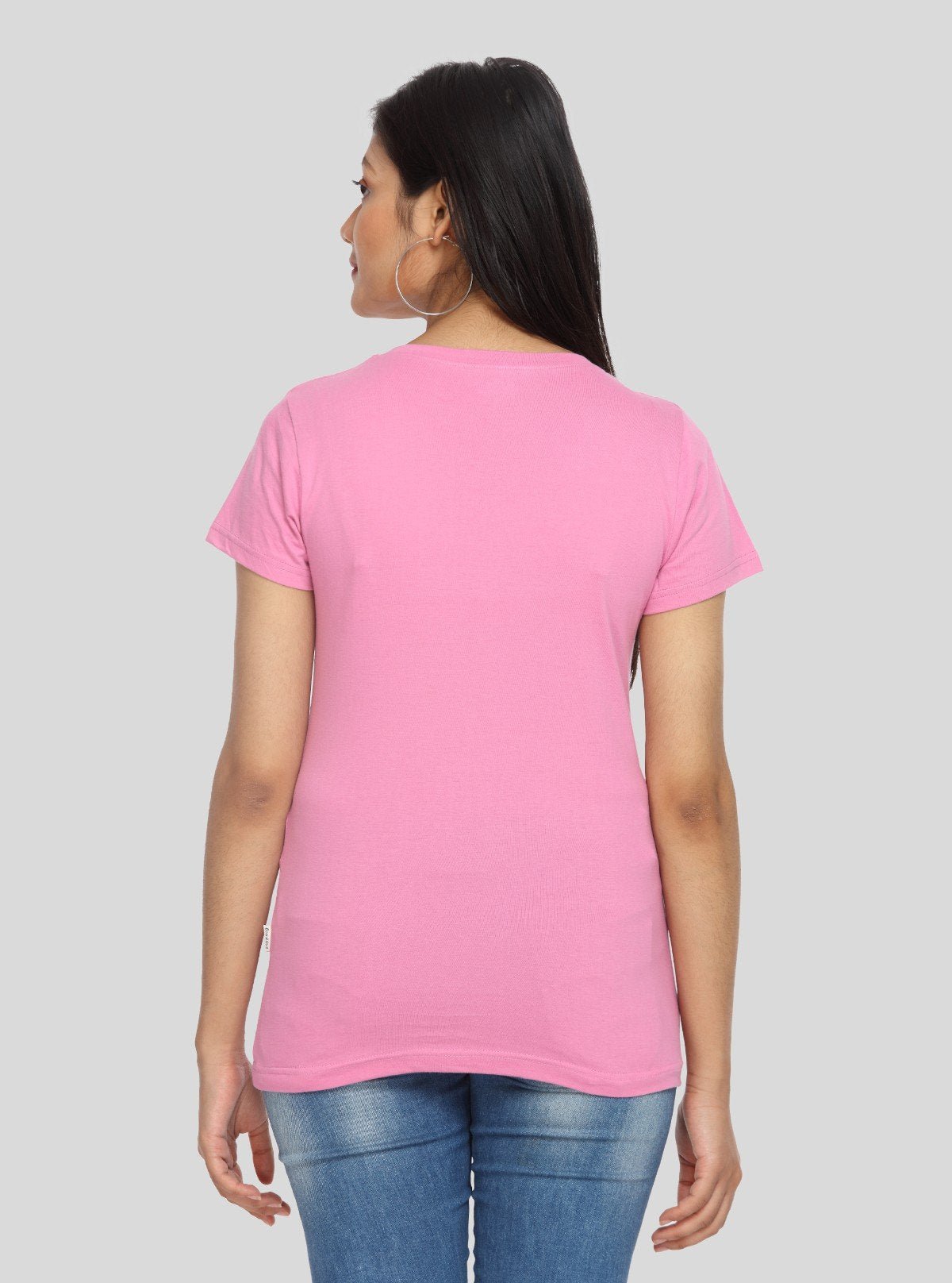 Women's Fuchsia Printed Crew Neck Cotton Jersey Short Sleeve T-Shirt by Boer and Fitch - Boer and Fitch