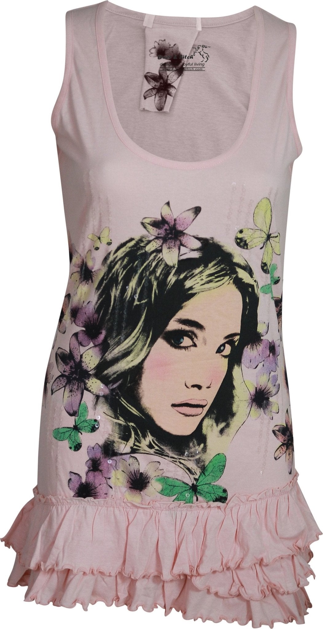 Women’s Graphic Face Print Sleeveless Top – Trendy & Comfortable | Boer & Fitch - Boer and Fitch