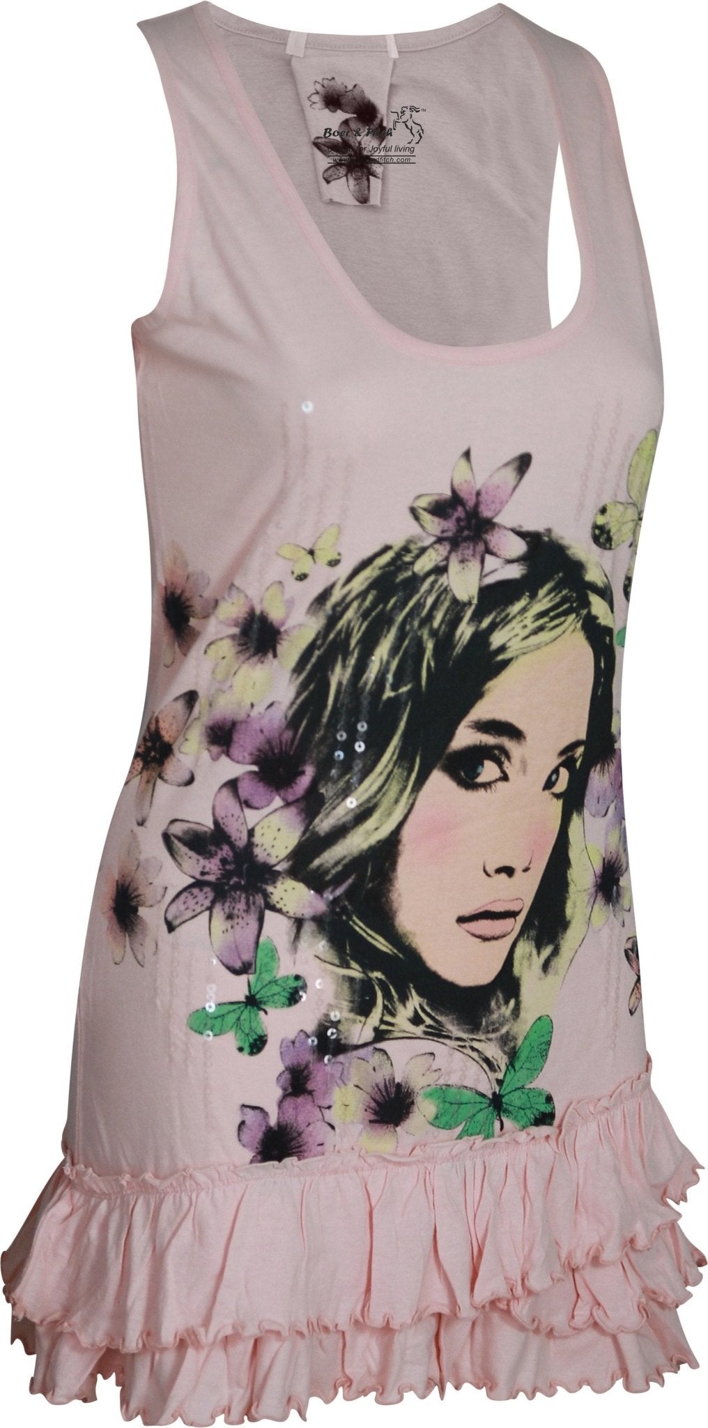 Women’s Graphic Face Print Sleeveless Top – Trendy & Comfortable | Boer & Fitch - Boer and Fitch