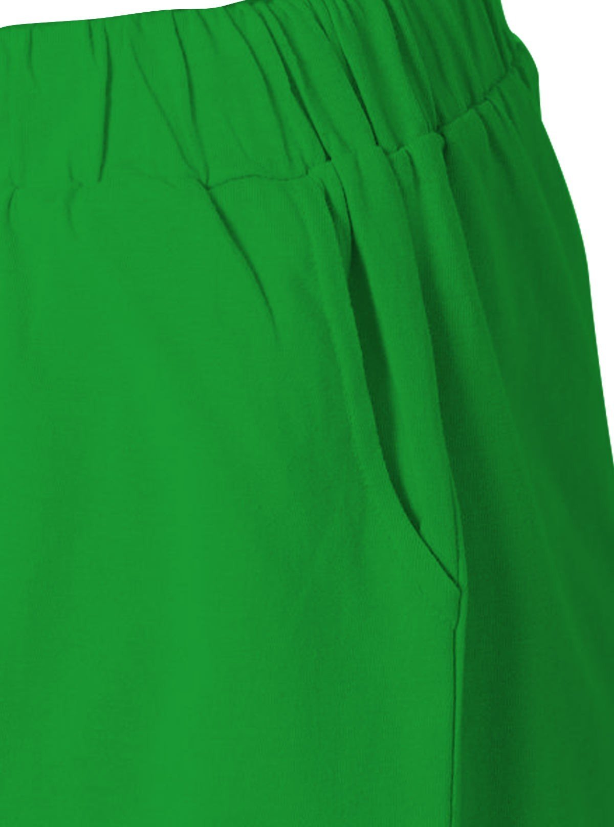 Women’s Green Cotton Jersey Shorts – Fresh, Comfy & Casual Everyday Style - Boer and Fitch
