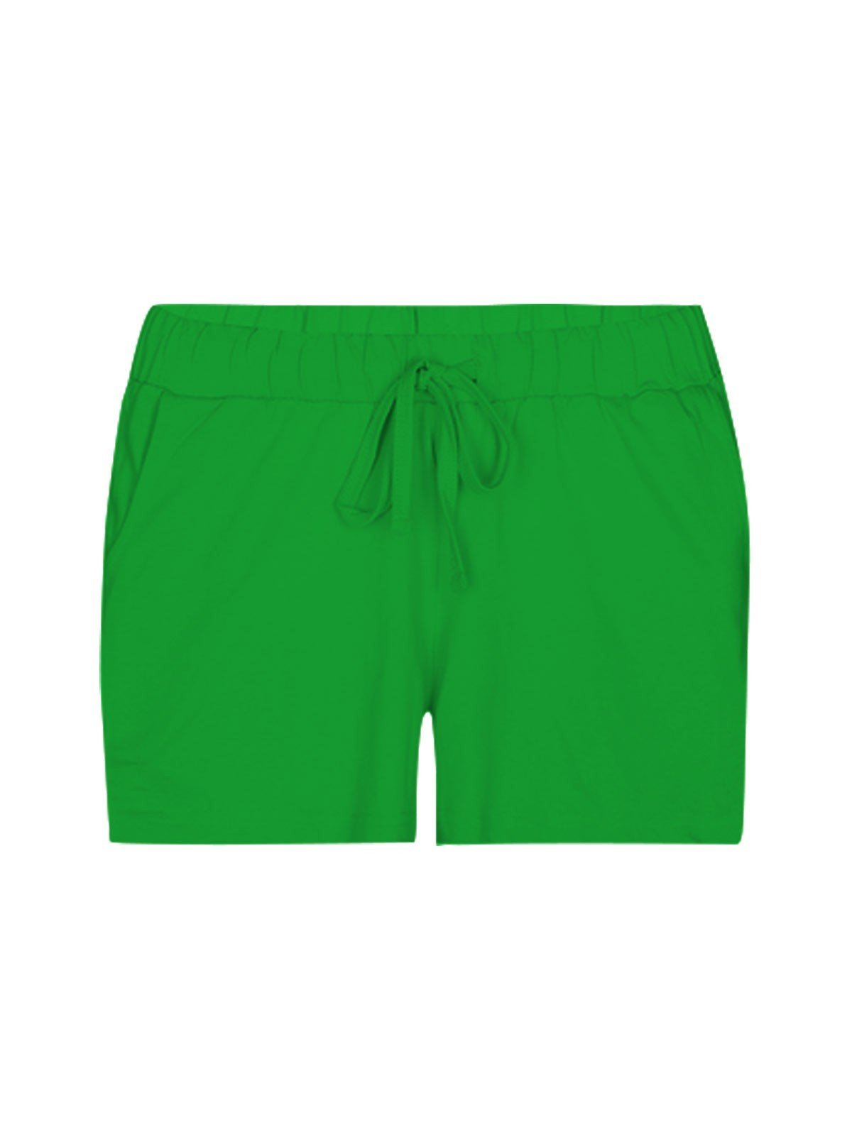 Women’s Green Cotton Jersey Shorts – Fresh, Comfy & Casual Everyday Style - Boer and Fitch