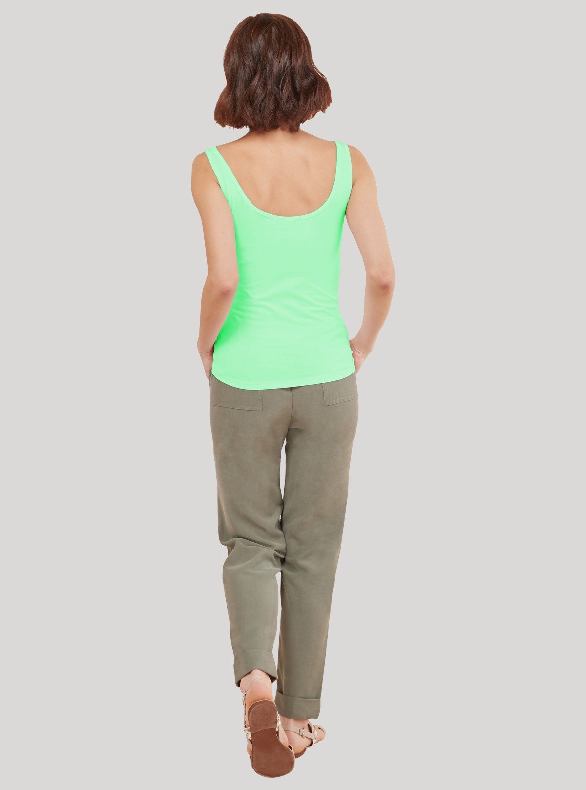 Women’s Green Sleeveless Stretch Top – Comfortable & Stylish | Boer & Fitch - Boer and Fitch
