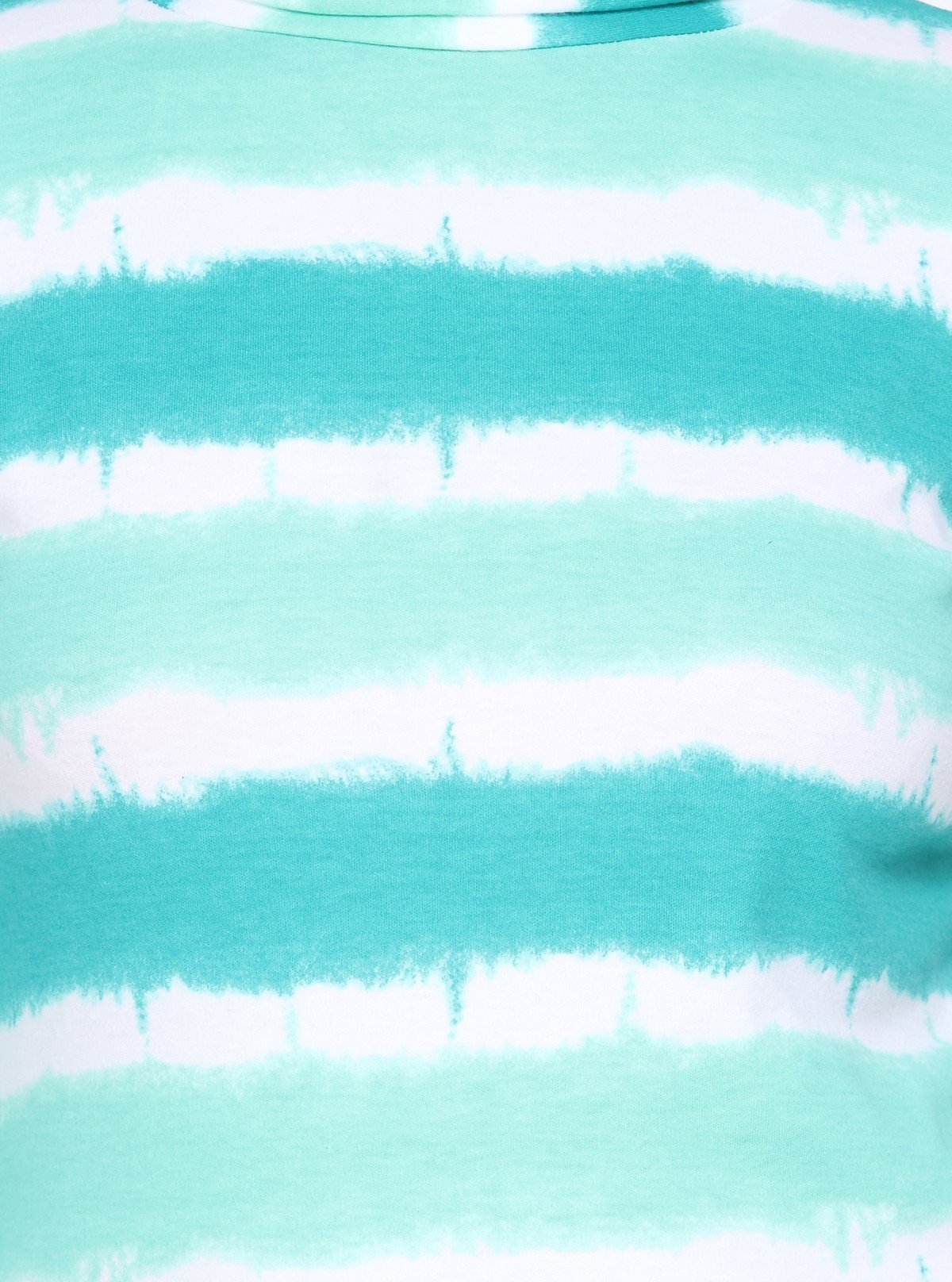 Women's Green Tie - Dye Roll Neck Cotton Knit Long Sleeve Top | Boer & Fitch - Boer and Fitch