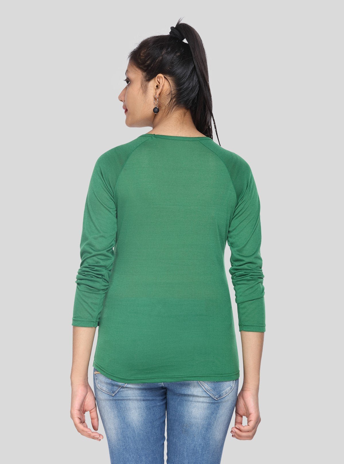 Women’s Green Viscose Knit Long Sleeve Top – Elegant & Lightweight by Boer & Fitch - Boer and Fitch