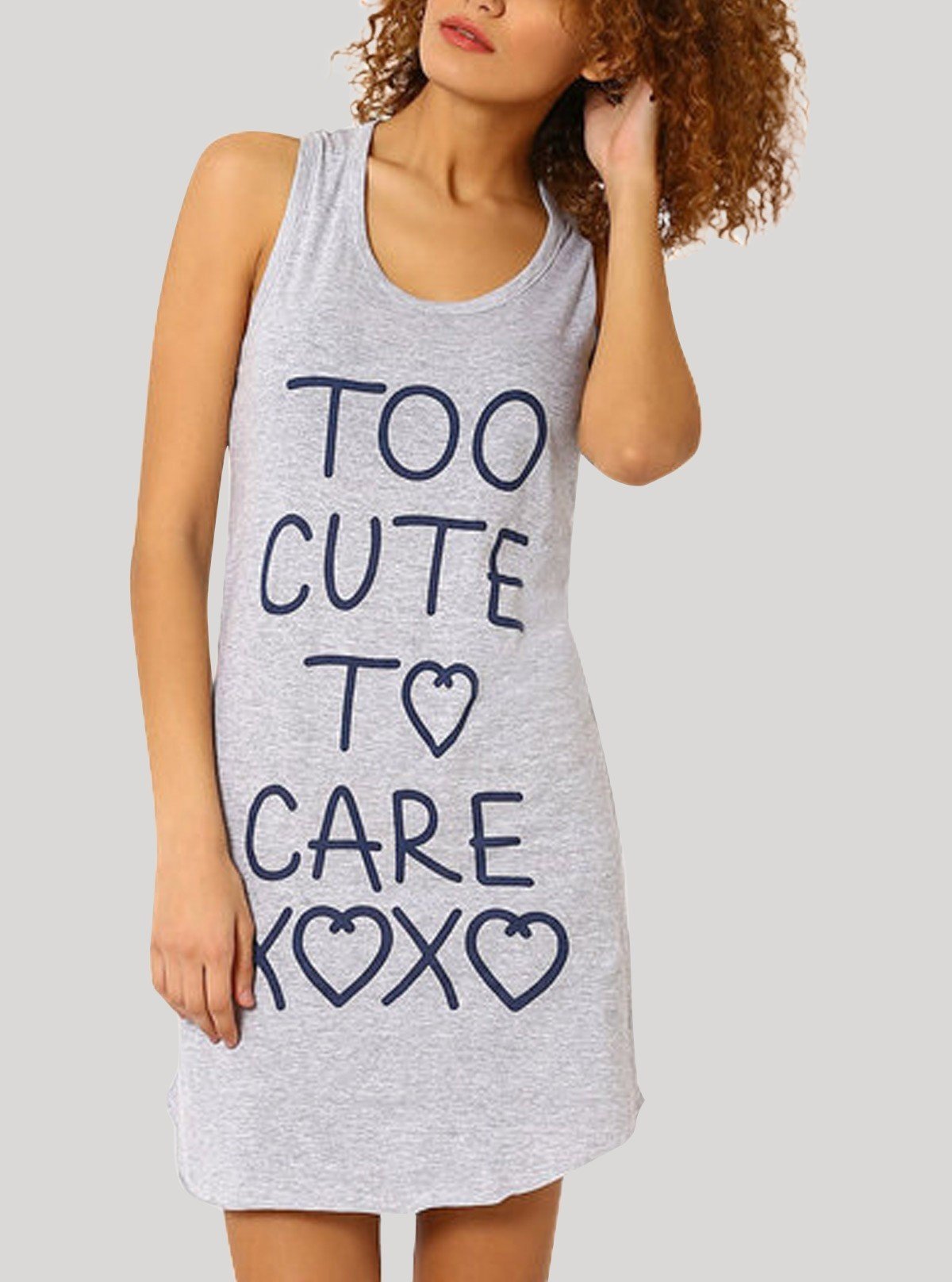 Women’s Grey Melange Cotton Jersey Knit Long Dress – Casual Chic Comfort - Boer and Fitch