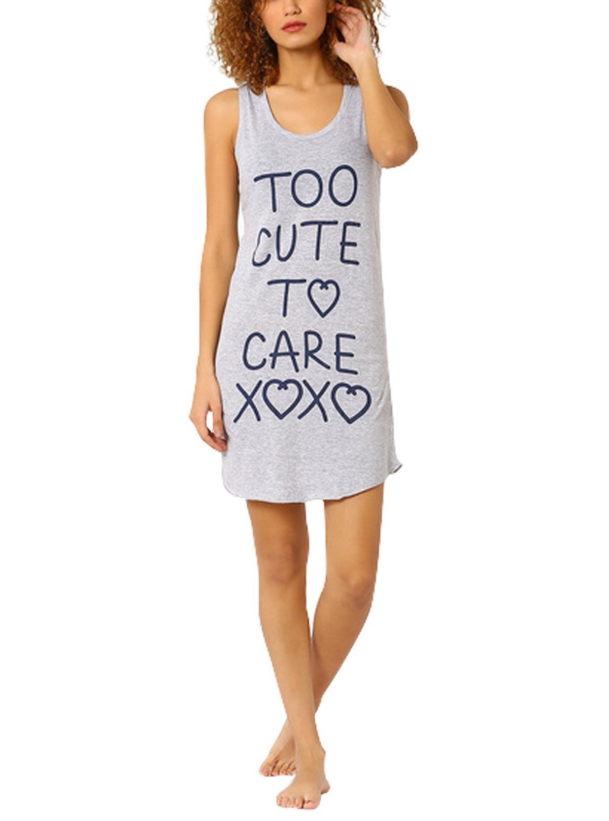 Women’s Grey Melange Cotton Jersey Knit Long Dress – Casual Chic Comfort - Boer and Fitch