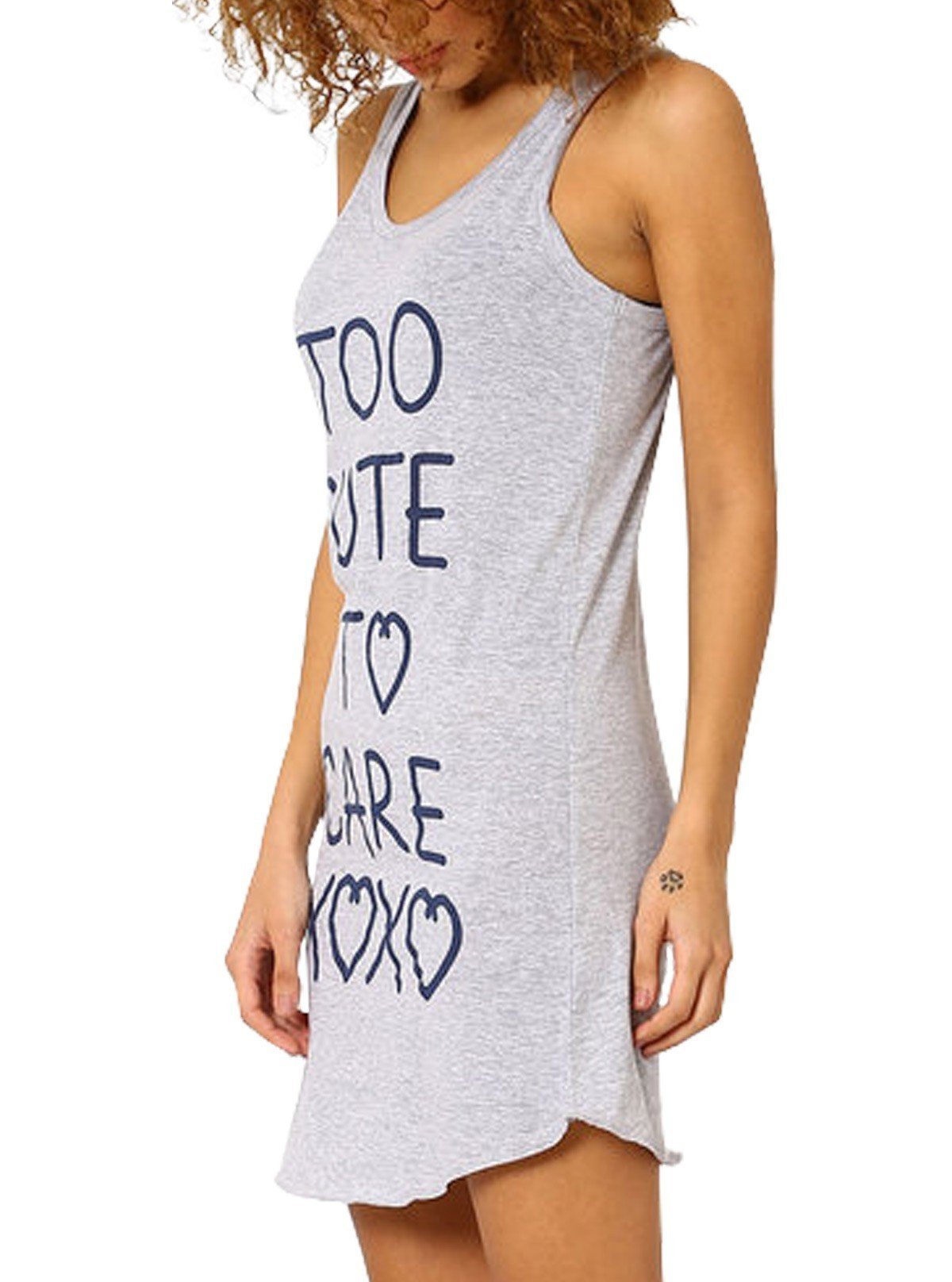 Women’s Grey Melange Cotton Jersey Knit Long Dress – Casual Chic Comfort - Boer and Fitch