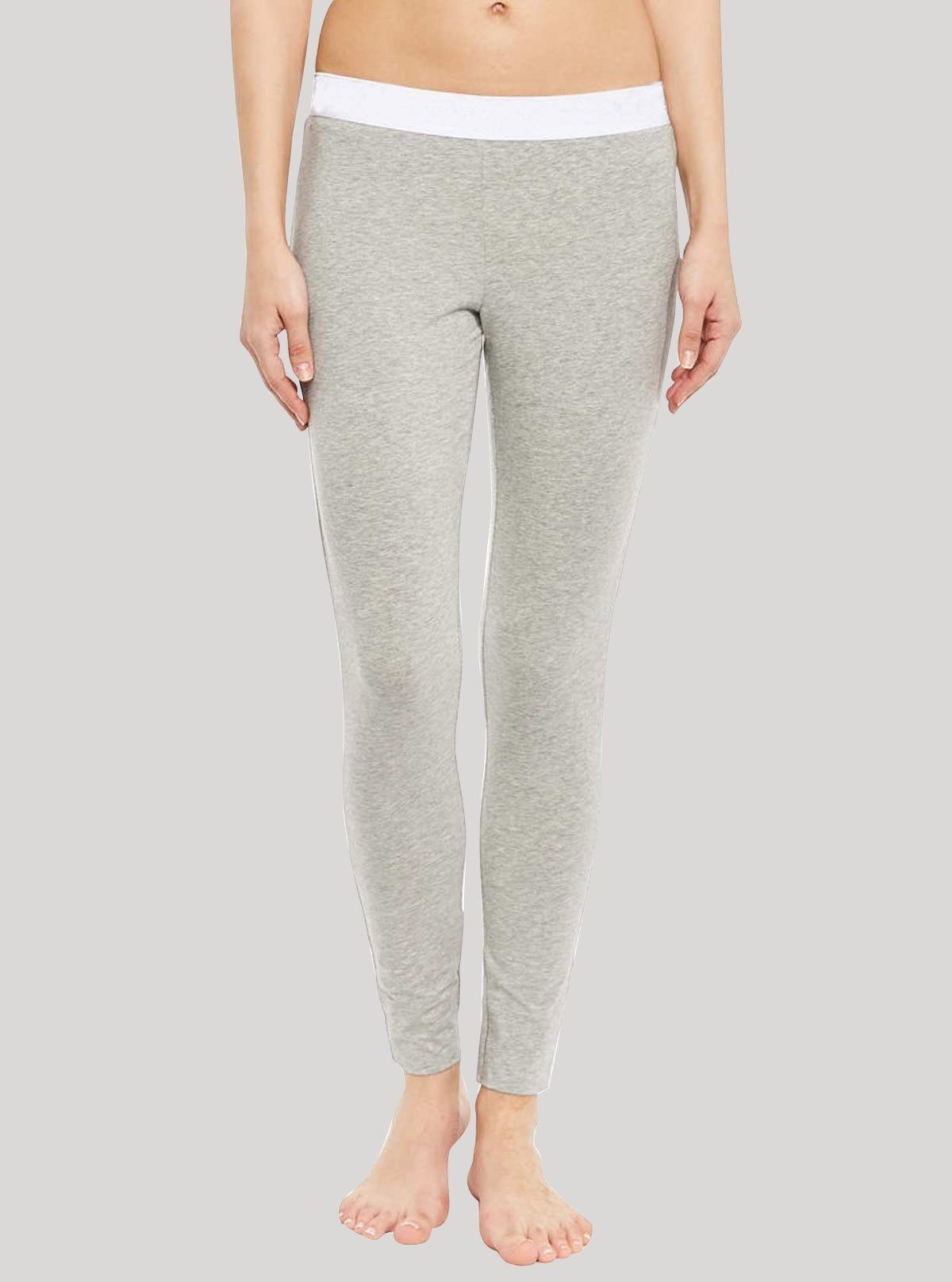 Women’s Grey Melange Cotton Jersey Pyjama Pant – Soft, Cozy & Breathable - Boer and Fitch