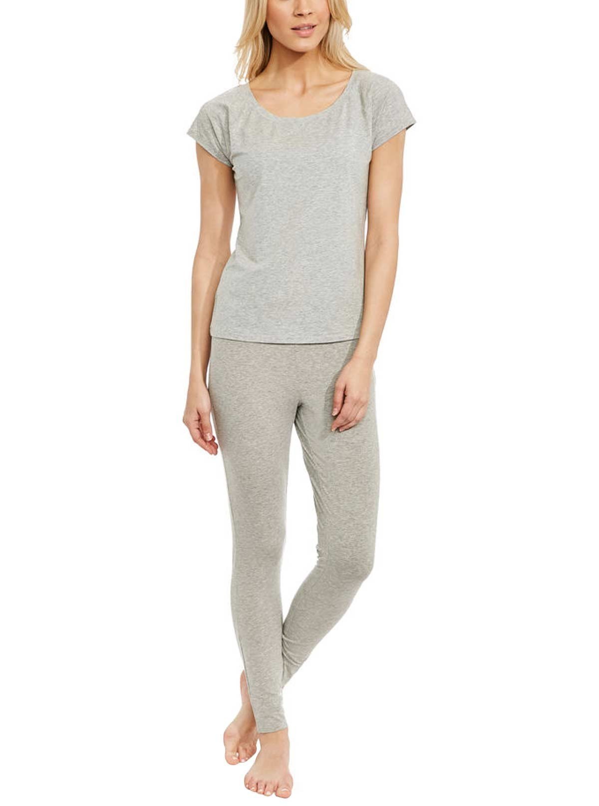 Women’s Grey Melange Cotton Jersey Pyjama Pant – Soft, Cozy & Breathable - Boer and Fitch
