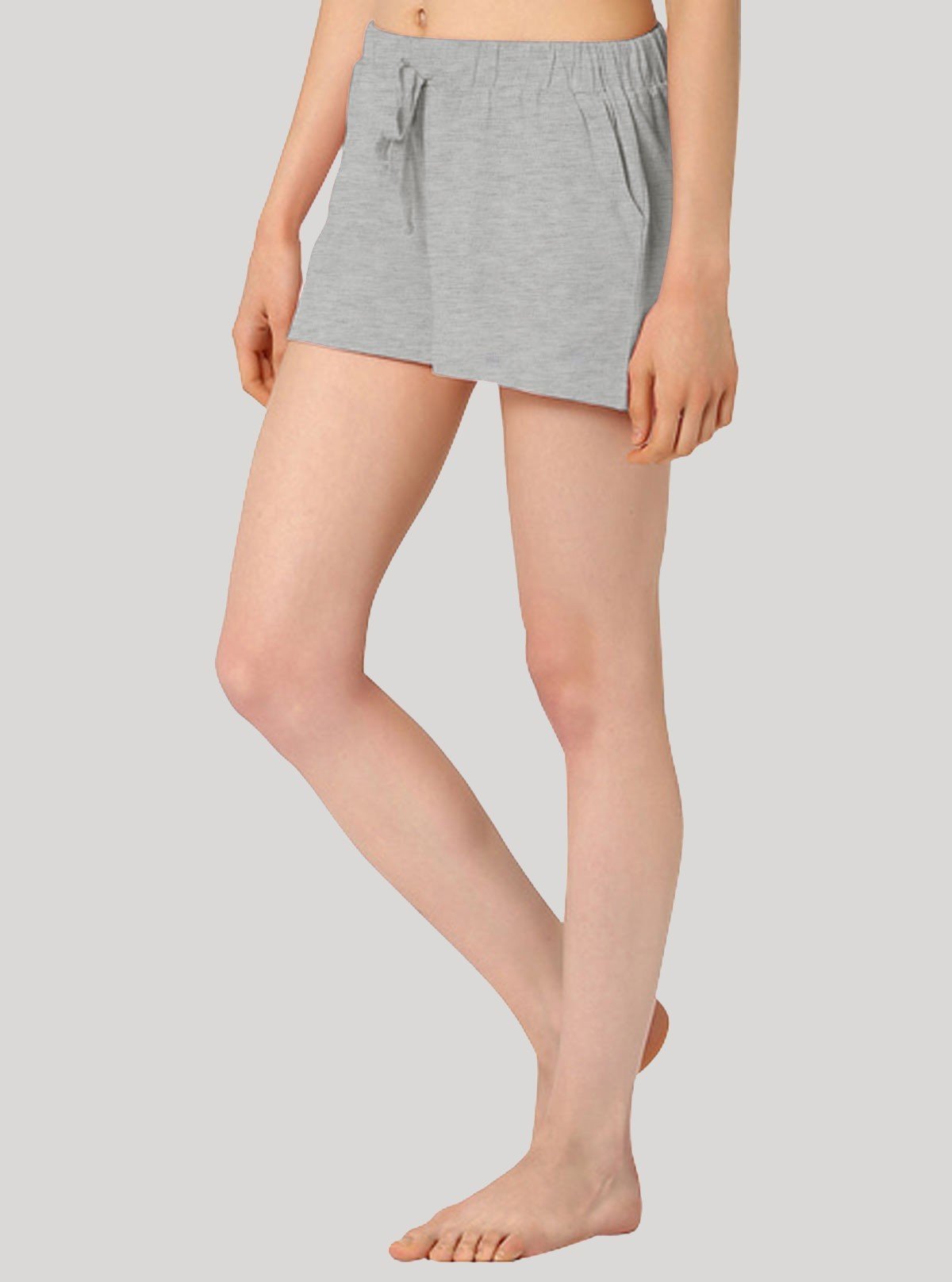 Women’s Grey Melange Cotton Shorts – Comfortable & Stylish | Boer & Fitch - Boer and Fitch