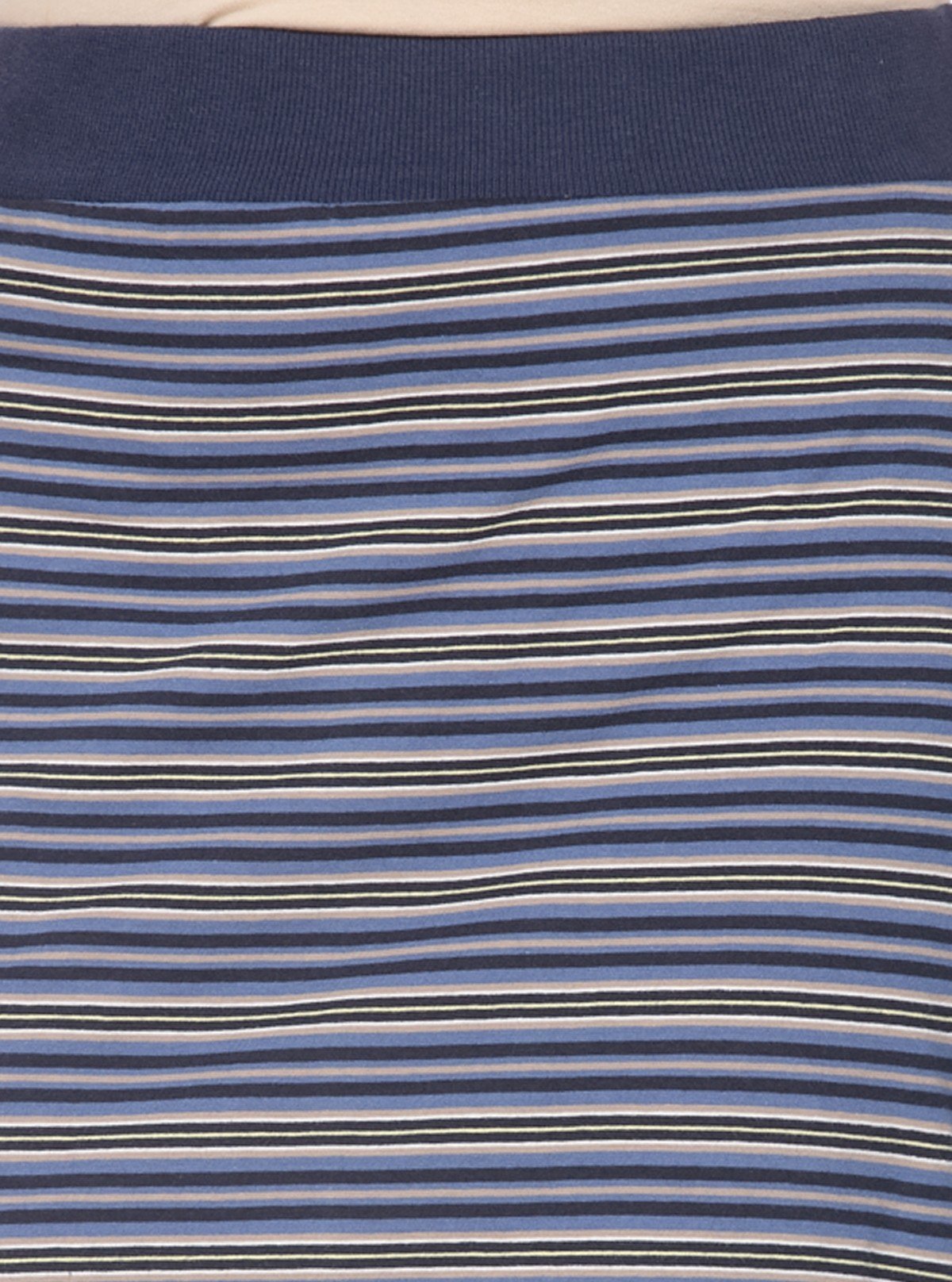 Women's Grey Striped Cotton Jersey Skirt – Casual Comfort with Chic Appeal - Boer and Fitch