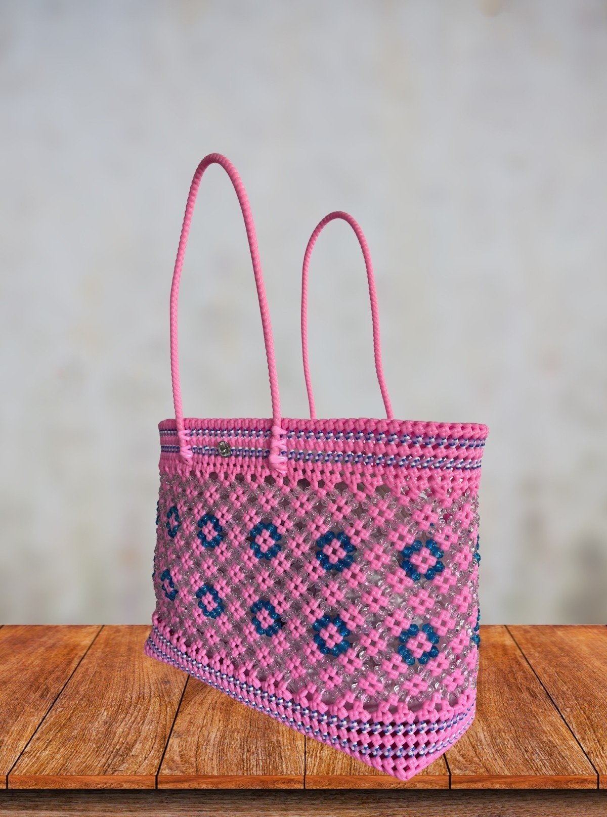 Women’s Handmade Pink Wire Shopping Bag – Stylish & Eco - Friendly by Boer and Fitch - Boer and Fitch
