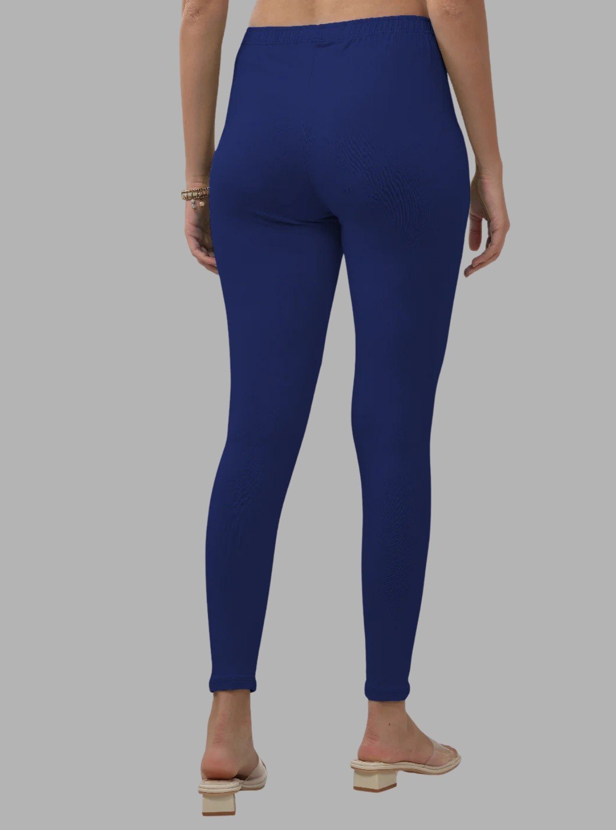Women's Ink Blue Ankle Legging – Cotton Elastane Feather - Touch Jersey by Boer & Fitch - Boer and Fitch