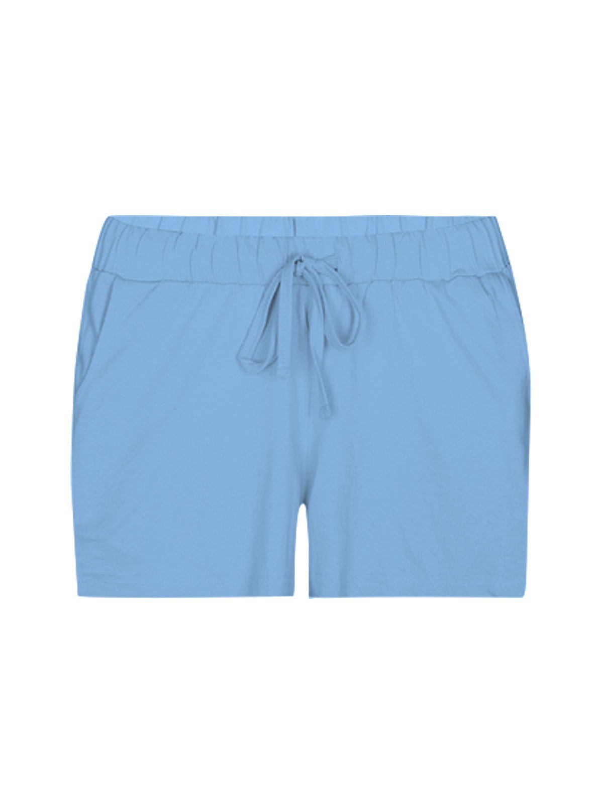 Women’s Light Blue Cotton Shorts – Soft, Cool & Versatile | Boer & Fitch - Boer and Fitch