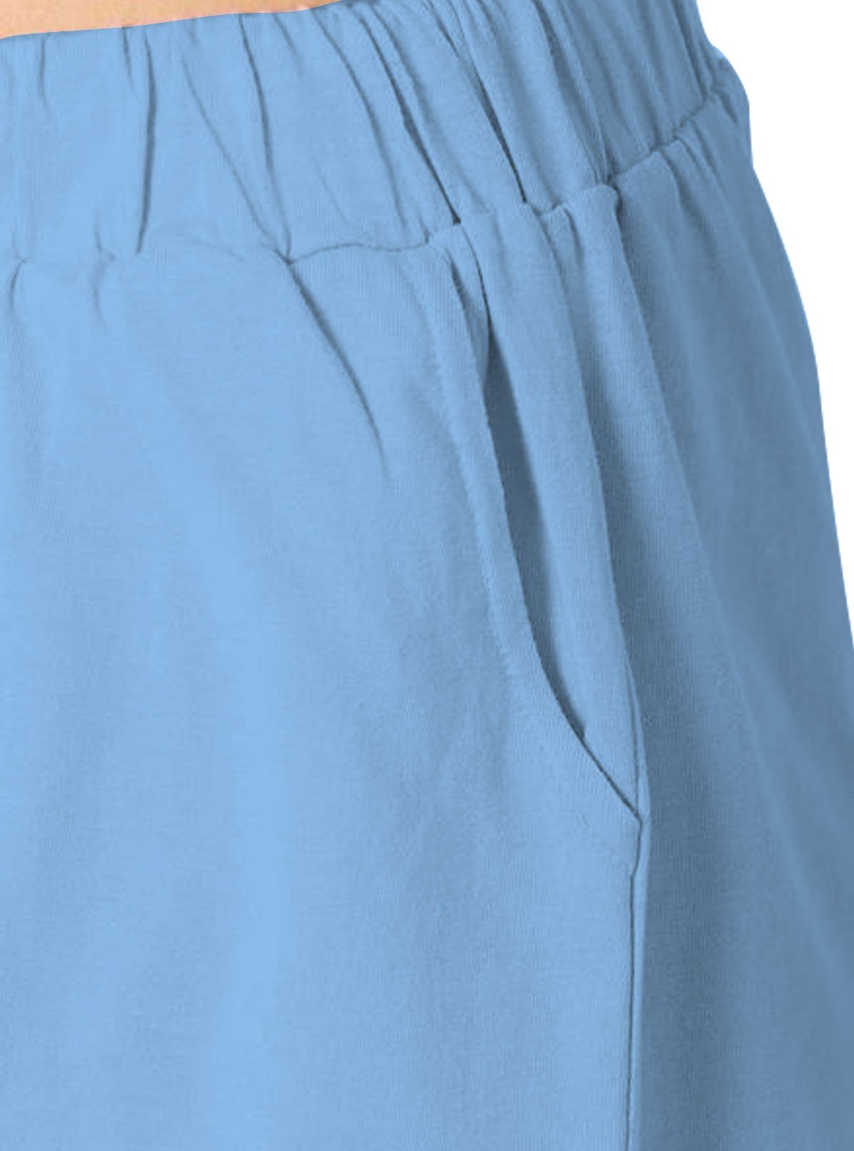 Women’s Light Blue Cotton Shorts – Soft, Cool & Versatile | Boer & Fitch - Boer and Fitch
