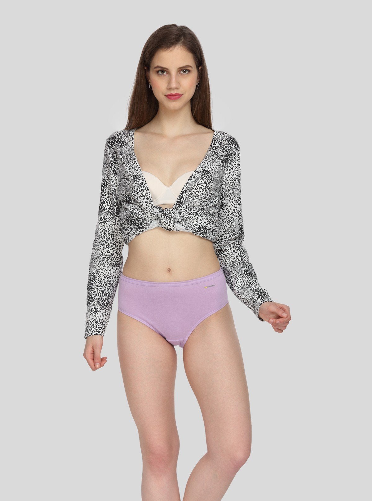 Women’s Lilac Cotton Elastane Brief – Soft Stretch Innerwear for Everyday Ease - Boer and Fitch