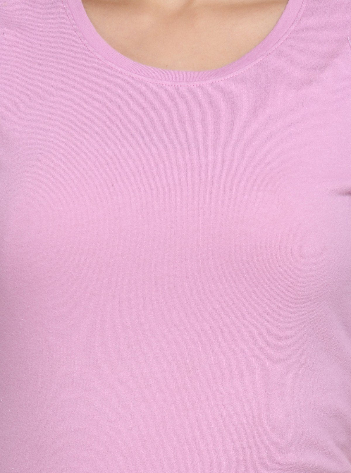 Women's Lilac Crew Neck Cotton Jersey Half Sleeve T-Shirt by Boer and Fitch - Boer and Fitch