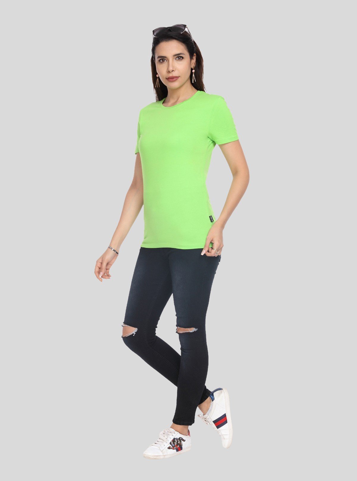 Women's Limmette Solid Crew Neck Cotton Slub Jersey Short Sleeve T-Shirt by Boer and Fitch - Boer and Fitch