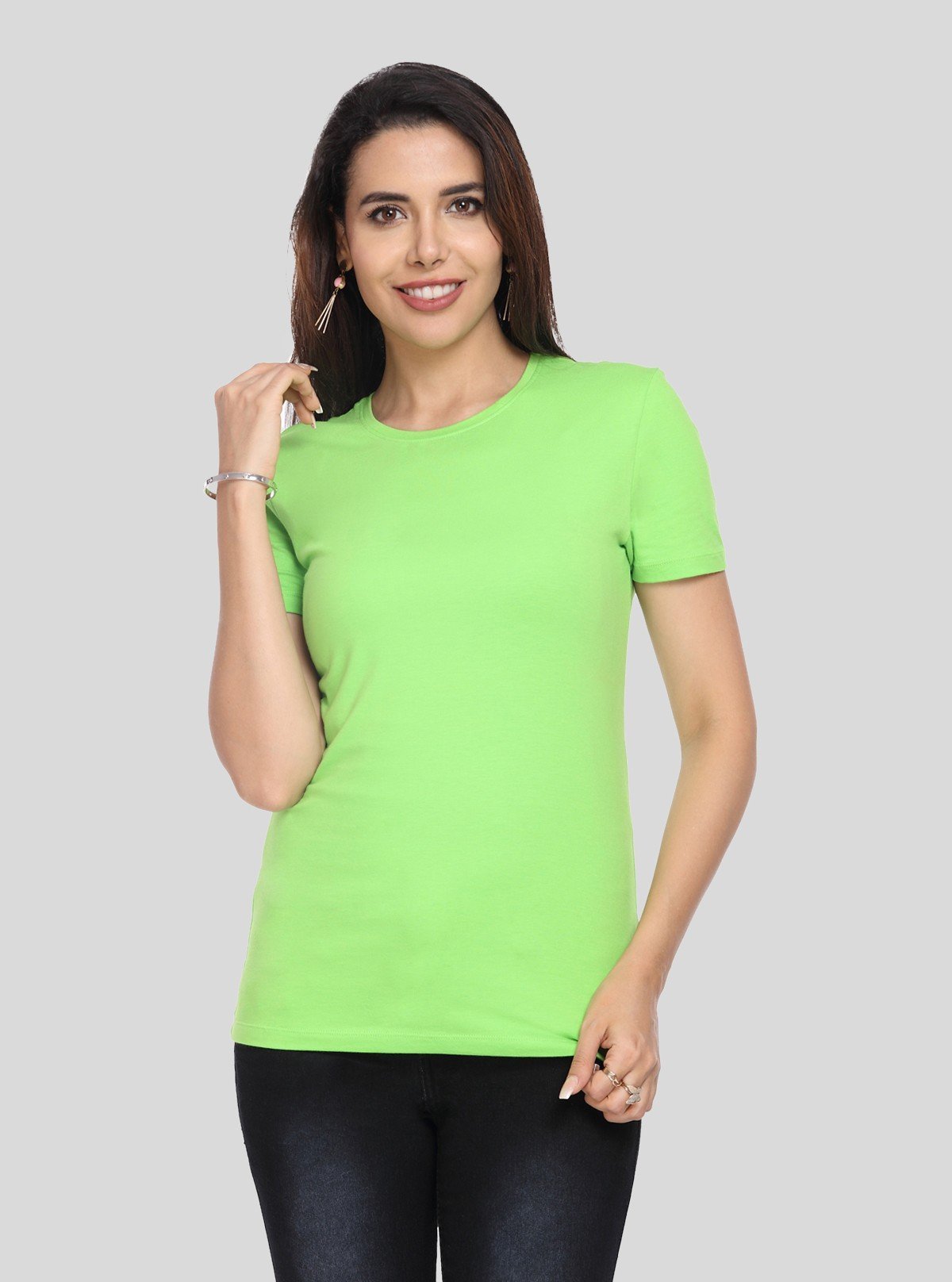 Women's Limmette Solid Crew Neck Cotton Slub Jersey Short Sleeve T-Shirt by Boer and Fitch - Boer and Fitch